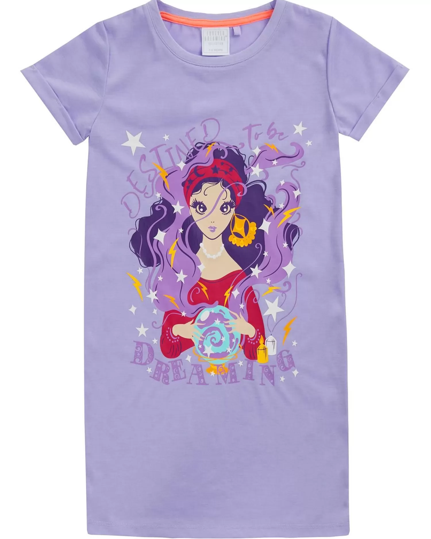 Kids Forever Dreaming Girls Purple Dreaming Short Sleeve Nightie