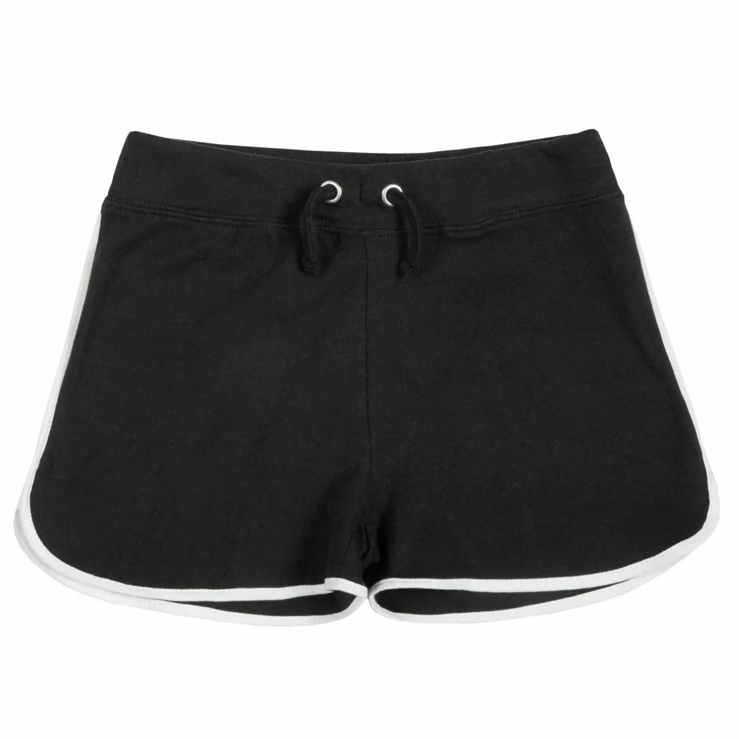 Kids Red Melon Girls Jersey Cotton Shorts - Black