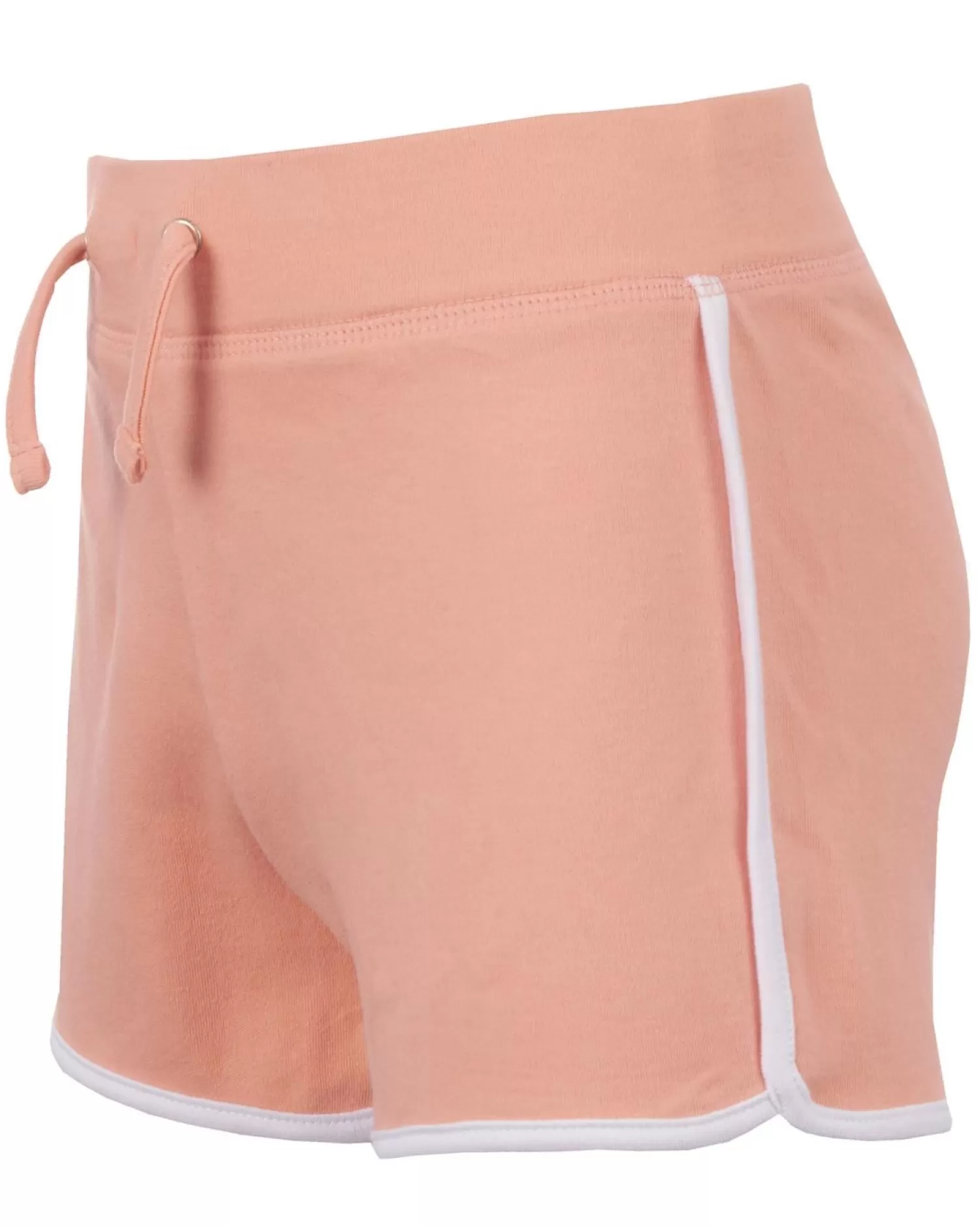 Kids Red Melon Girls Jersey Cotton Shorts - Coral