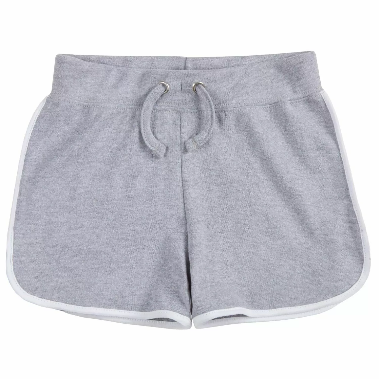 Kids Red Melon Girls Jersey Cotton Shorts - Grey