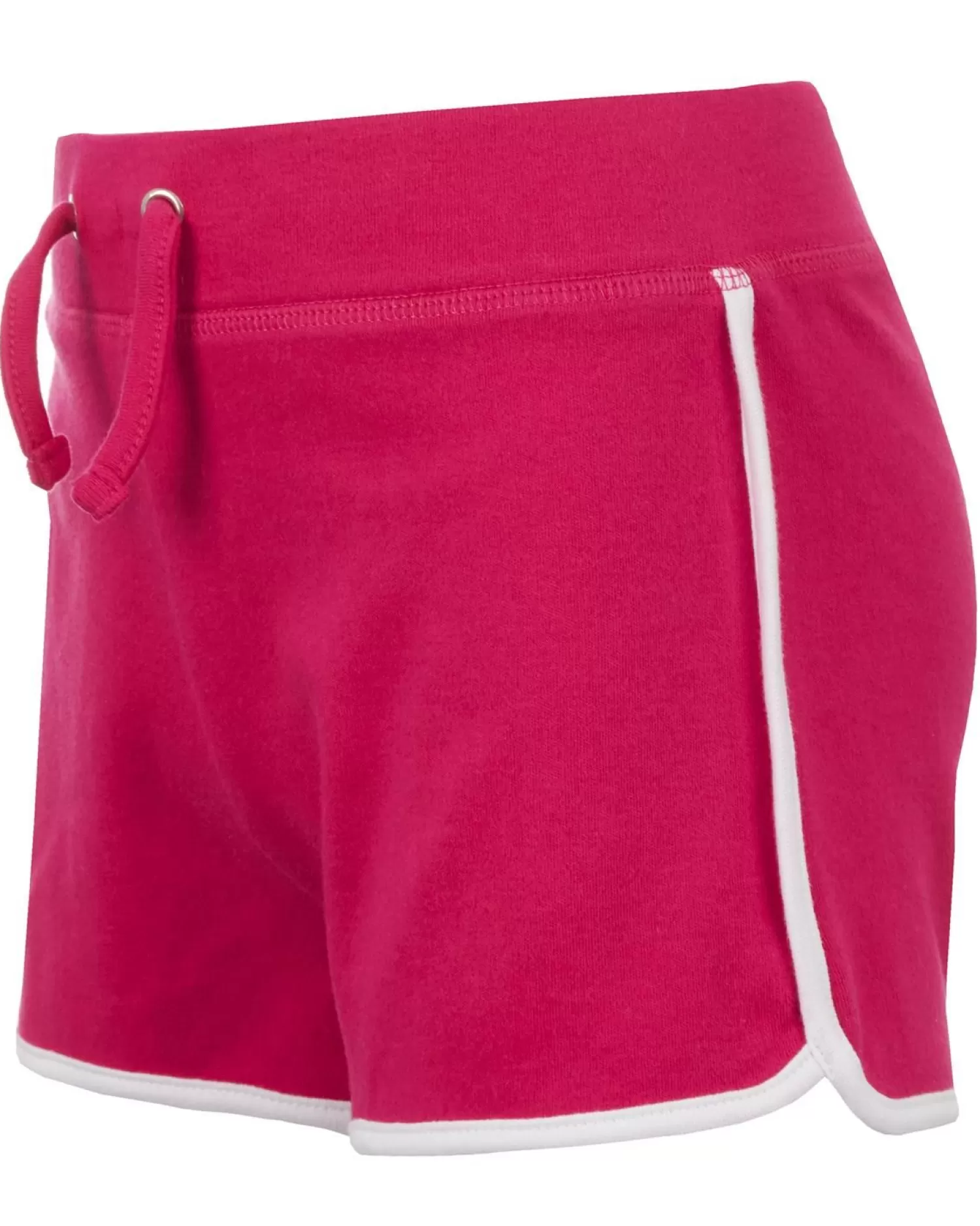 Kids Red Melon Girls Jersey Cotton Shorts - Hot Pink