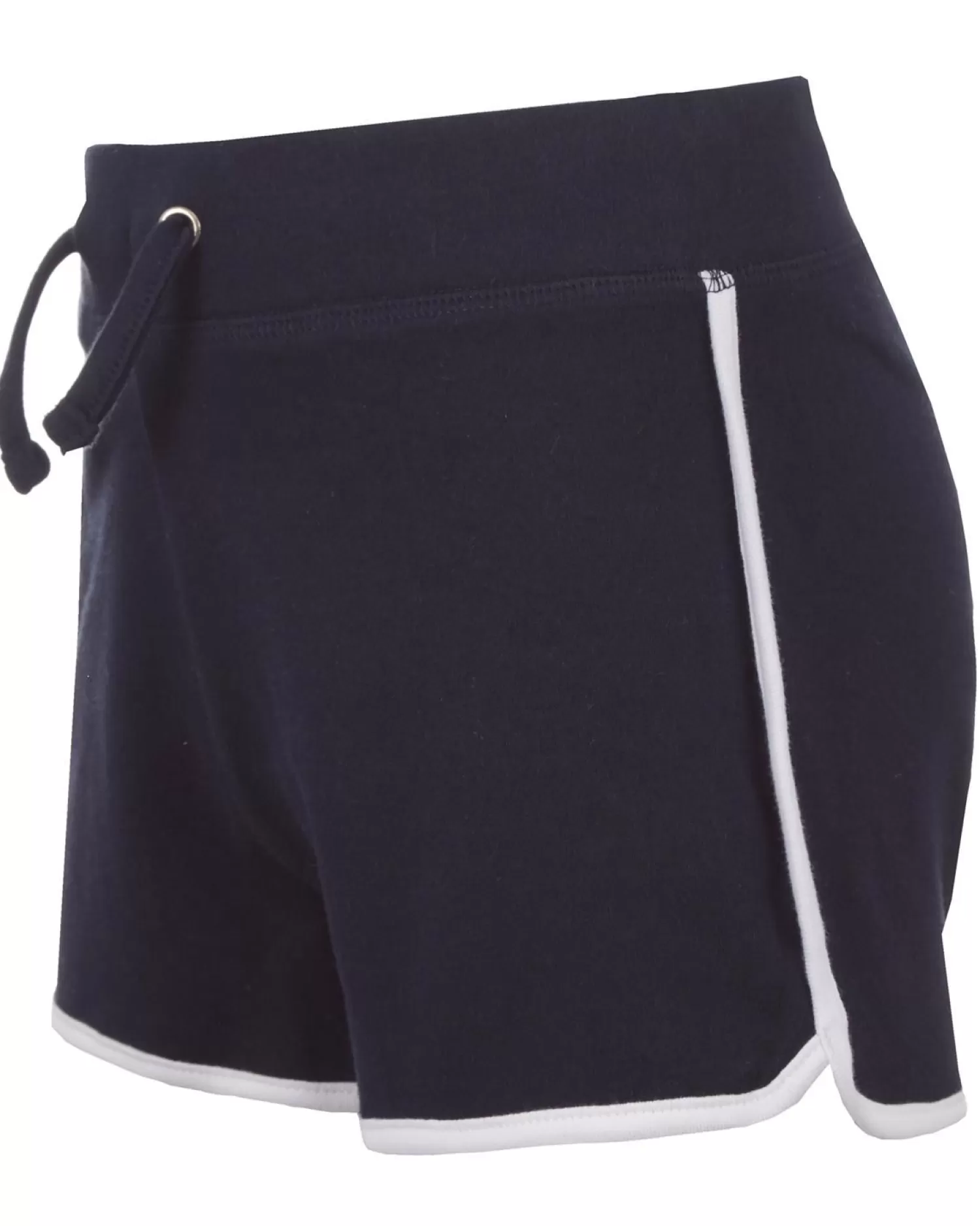 Kids Red Melon Girls Jersey Cotton Shorts - Navy