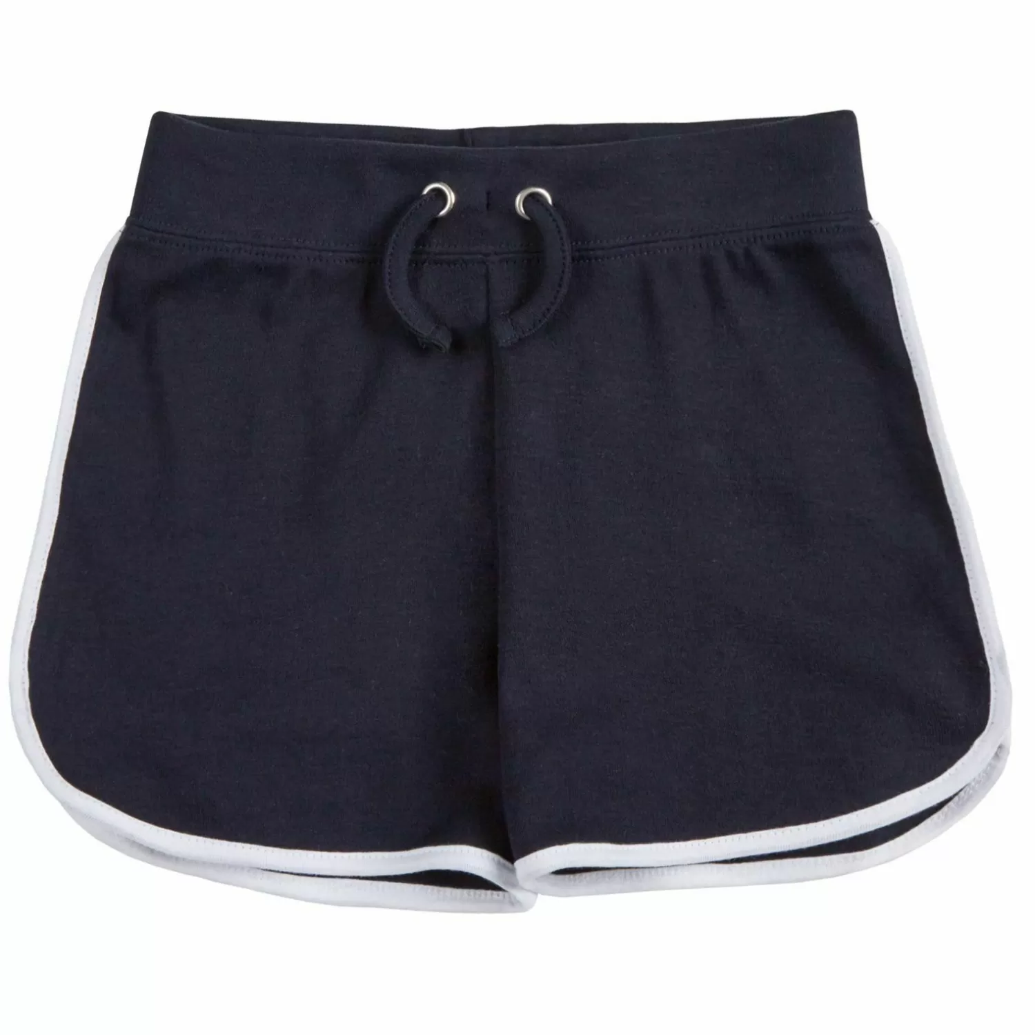 Kids Red Melon Girls Jersey Cotton Shorts - Navy