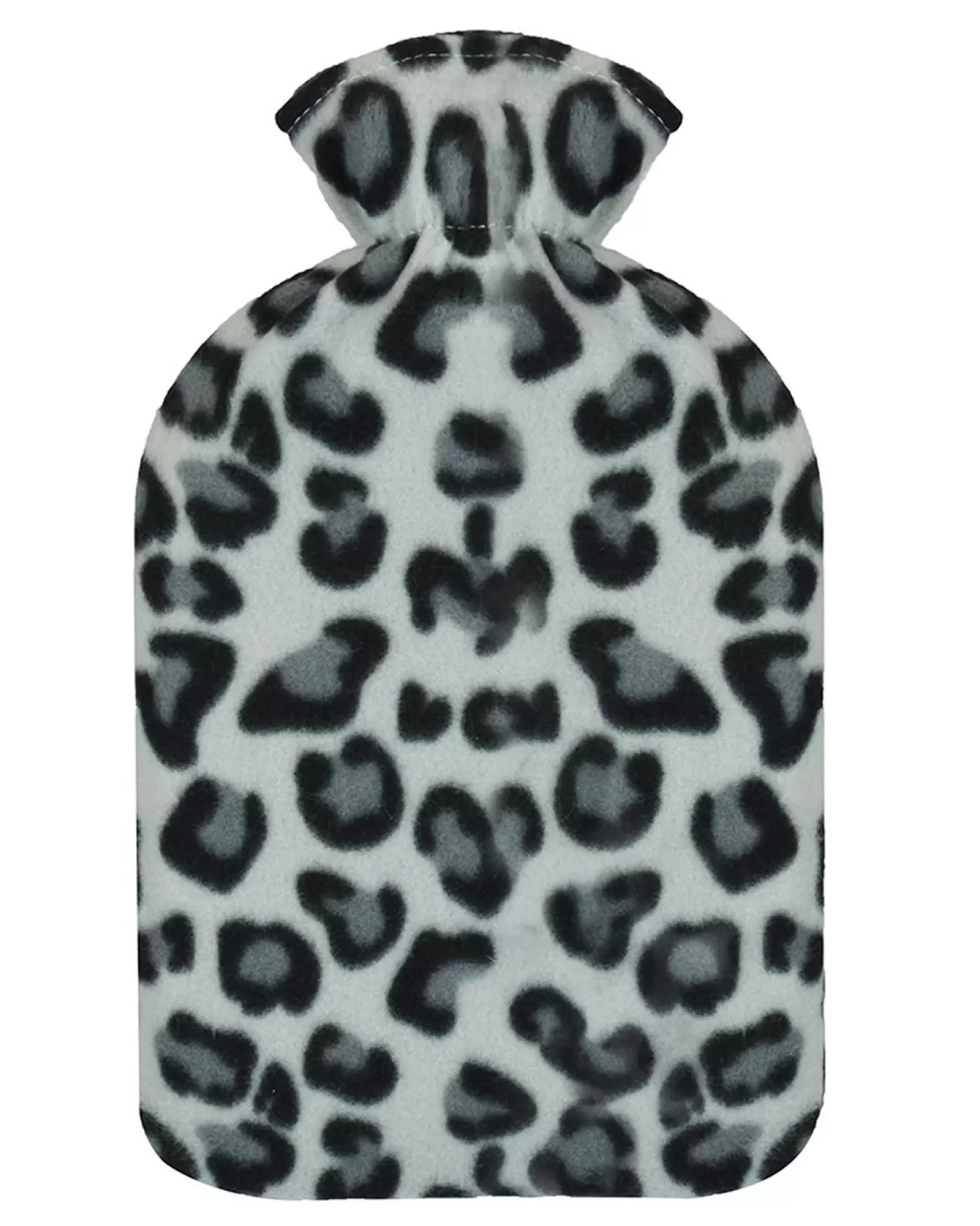 * Grey Leopard Print Hot Water Bottle