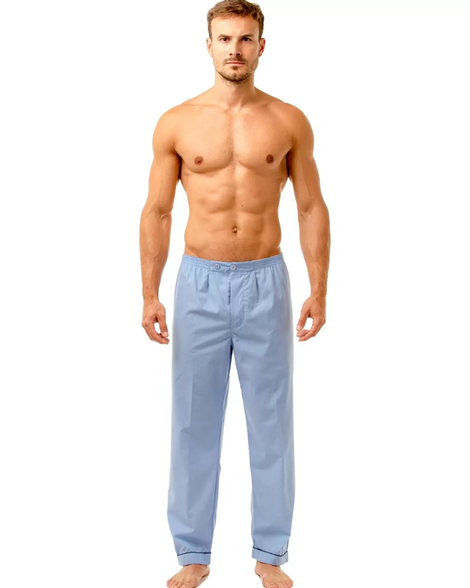 Men Haigman 2 Pack Pyjama Bottoms - Pale Blue/Teal