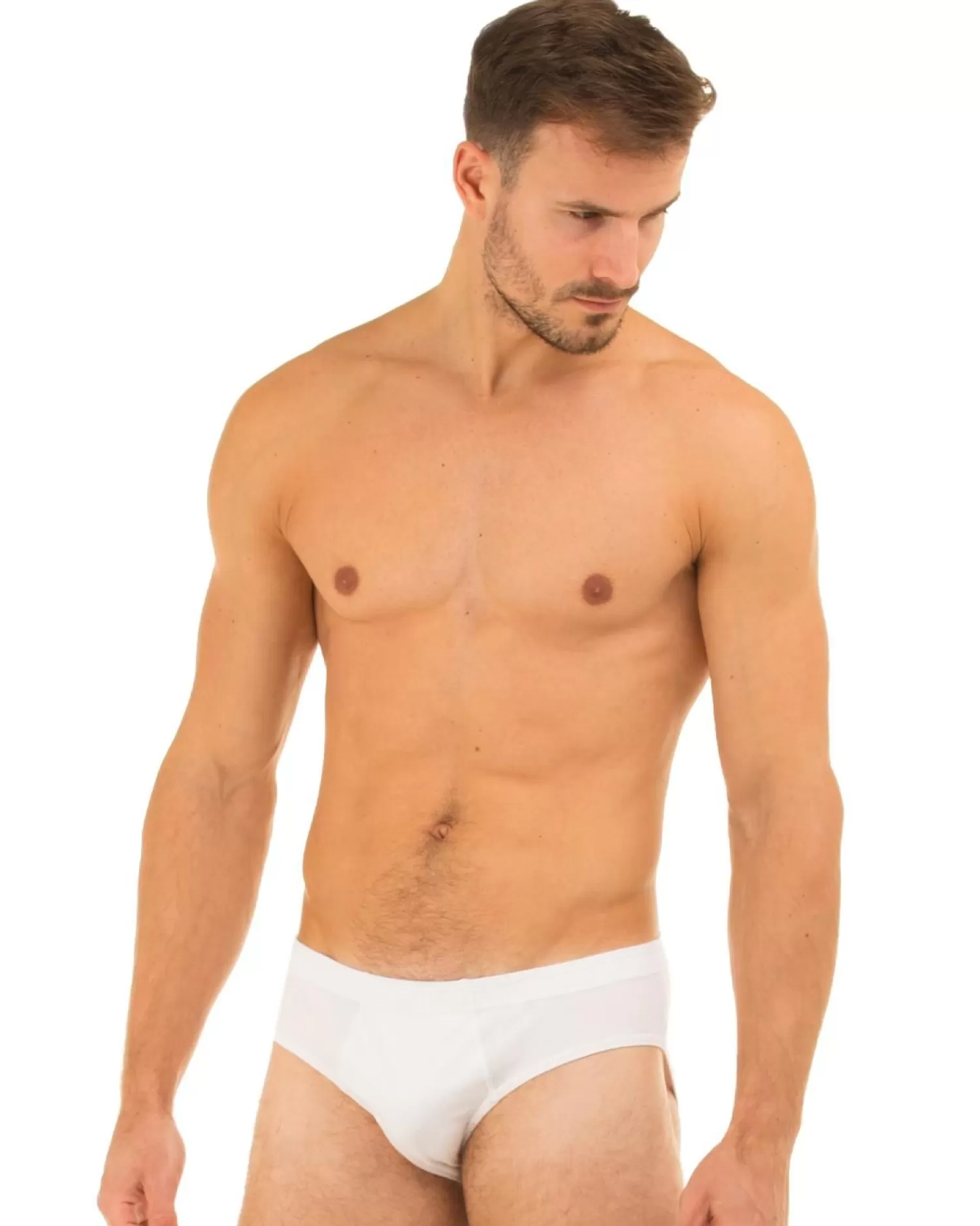 Men Haigman 3 Pack 100% Cotton Slip Briefs - White