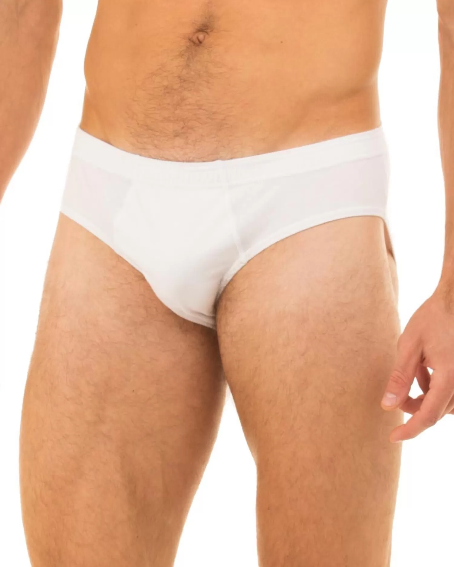 Men Haigman 3 Pack 100% Cotton Slip Briefs - White