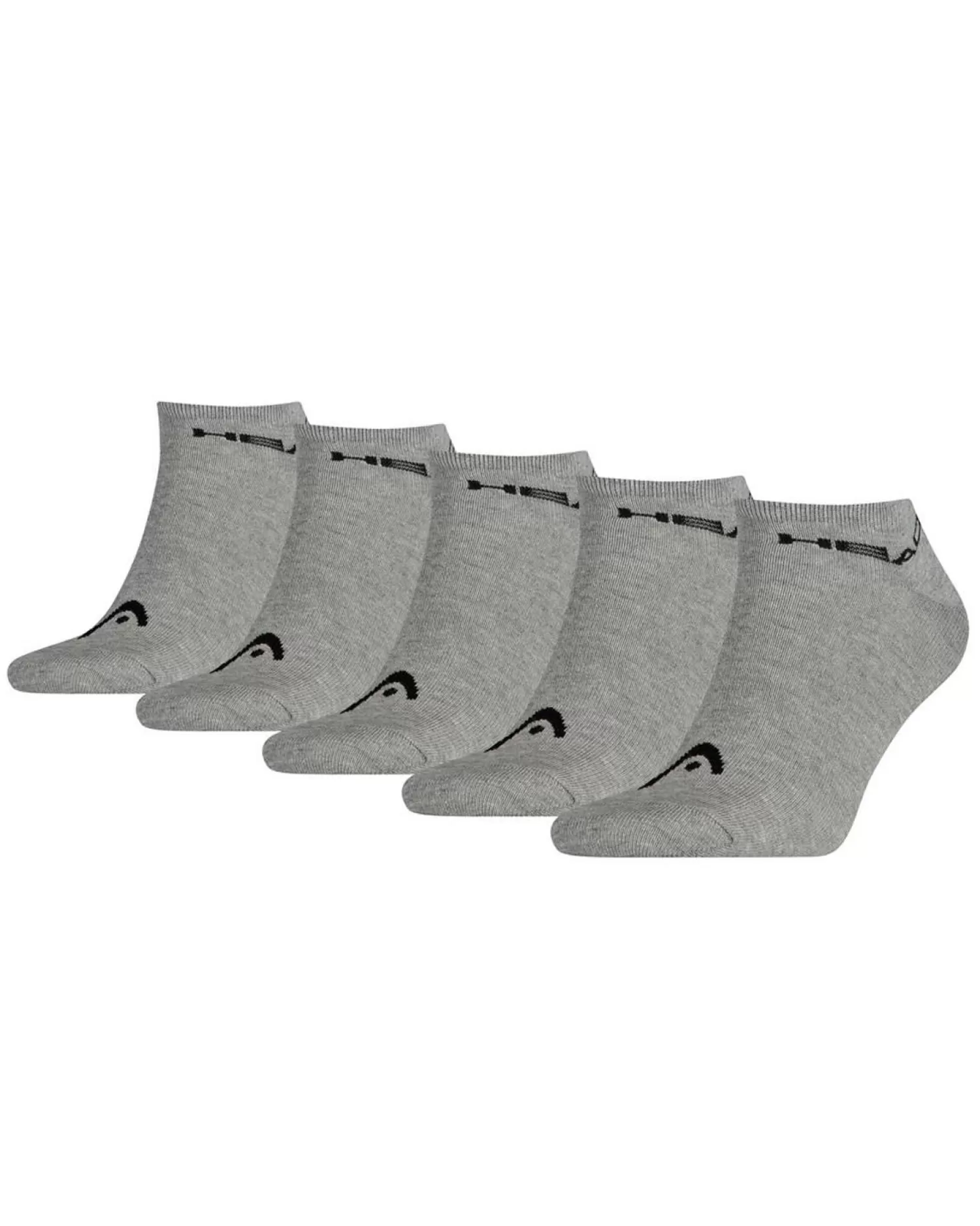 Men HEAD 5 Pack Sneaker Socks - Grey