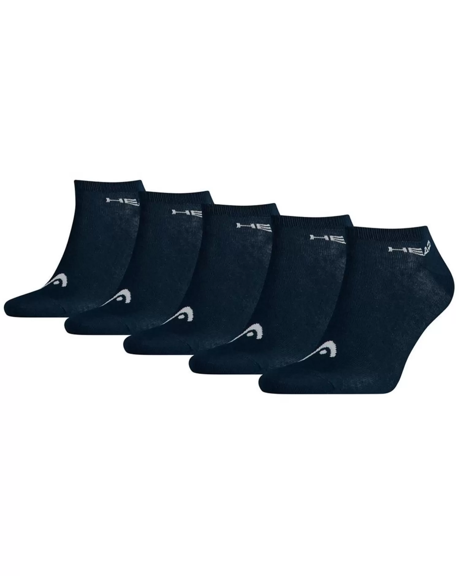 Men HEAD 5 Pack Sneaker Socks - Navy