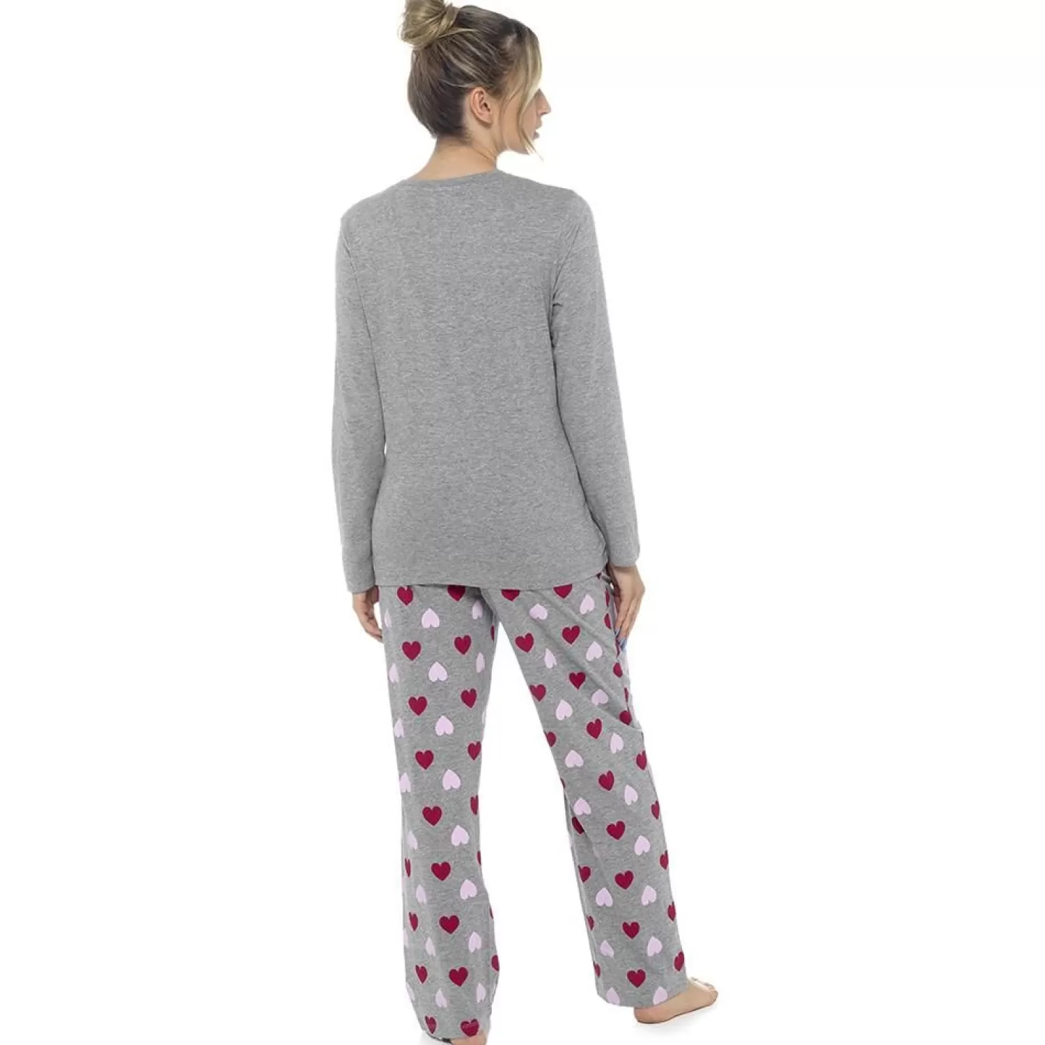 Foxbury Pyjamas | Heart Print Long Jersey Pyjamas In A Bag