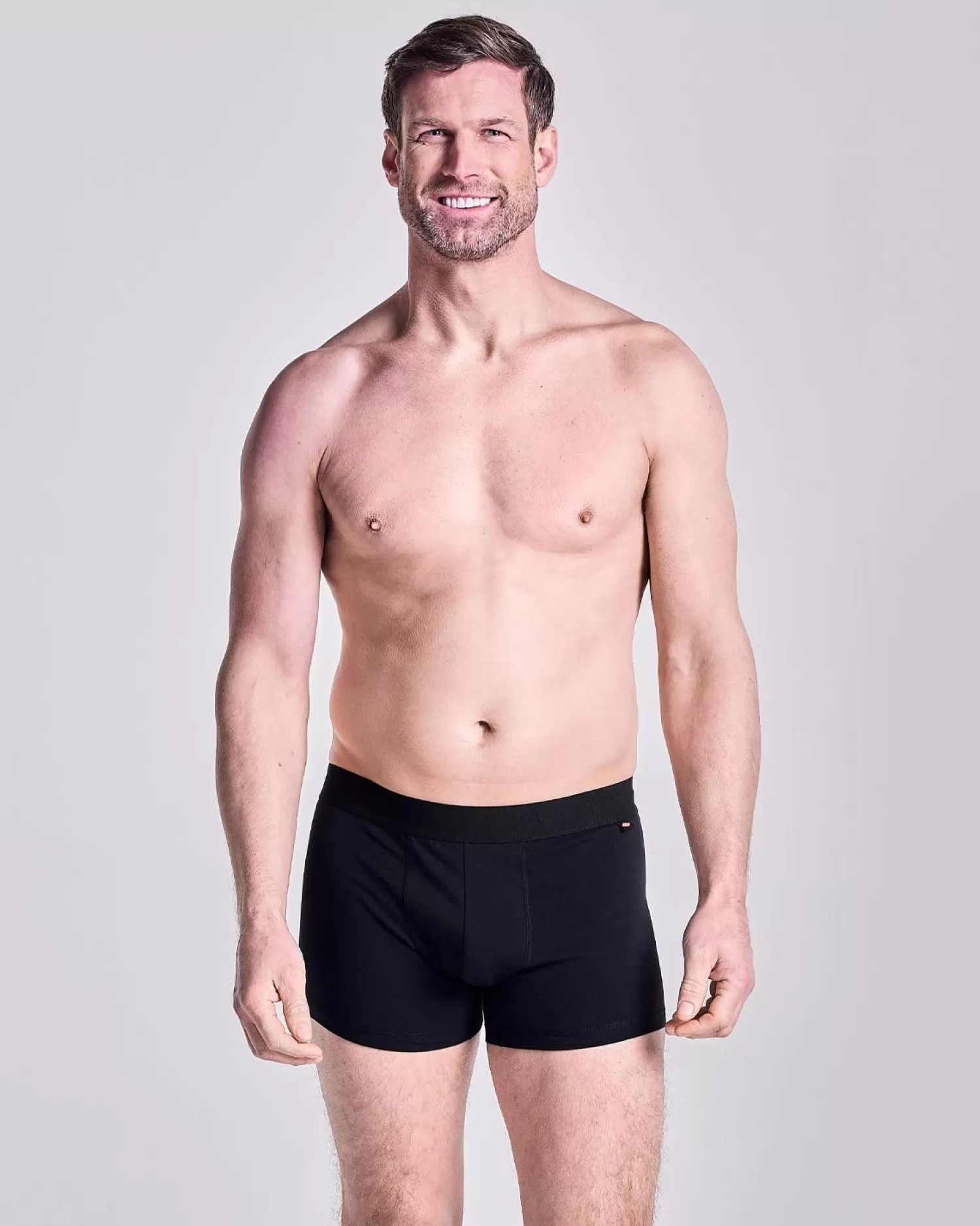 Men HJ Hall 2 Pack Mens Cotton Stretch Trunks - Black