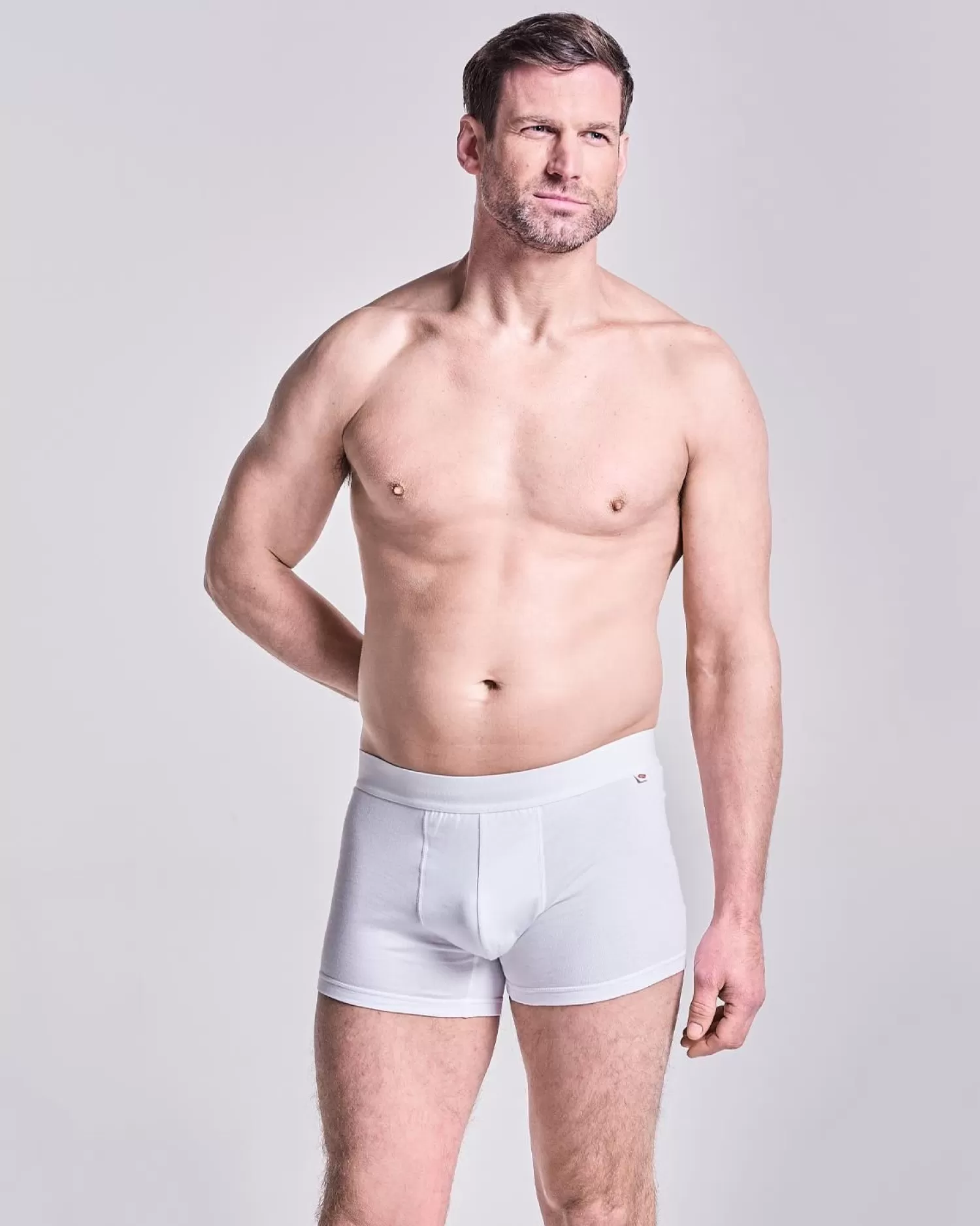 Men HJ Hall 2 Pack Mens Cotton Stretch Trunks - White