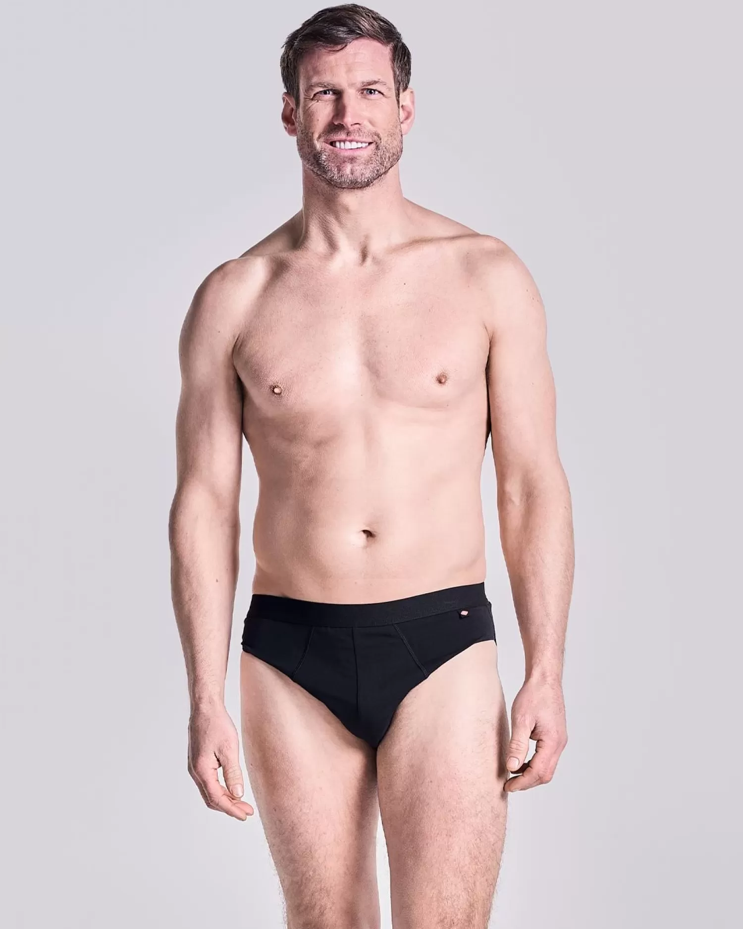 Men HJ Hall 3 Pack Mens Cotton Stretch Slip Briefs - Black