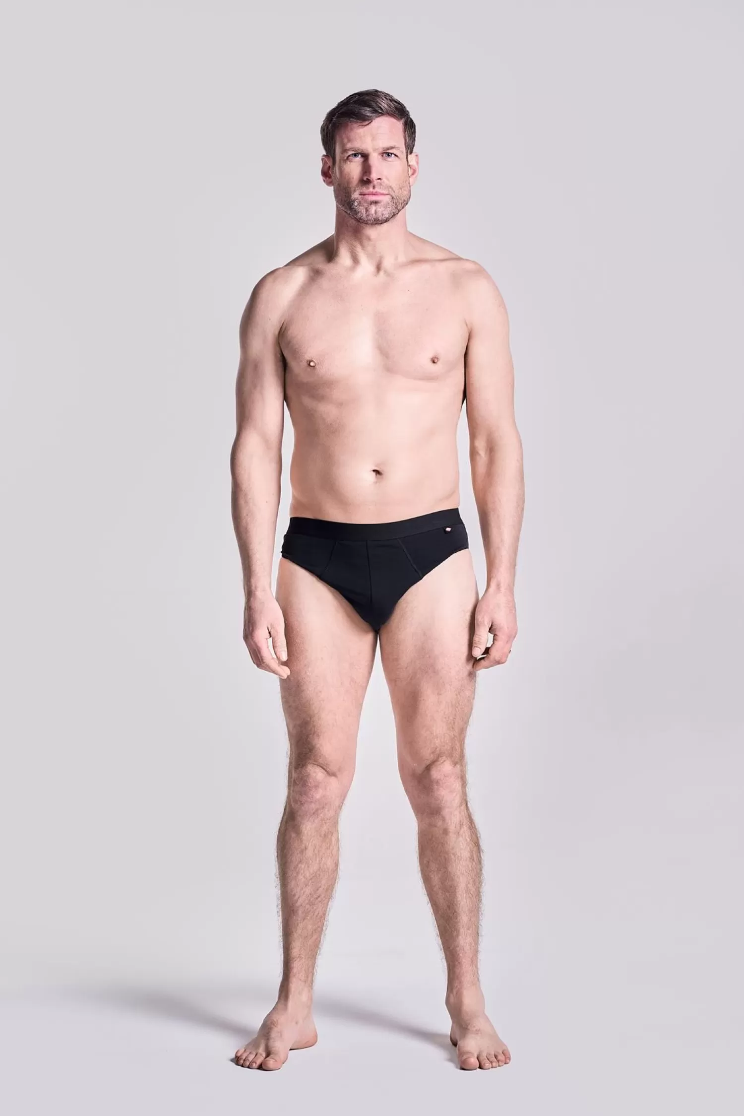Men HJ Hall 3 Pack Mens Cotton Stretch Slip Briefs - Black