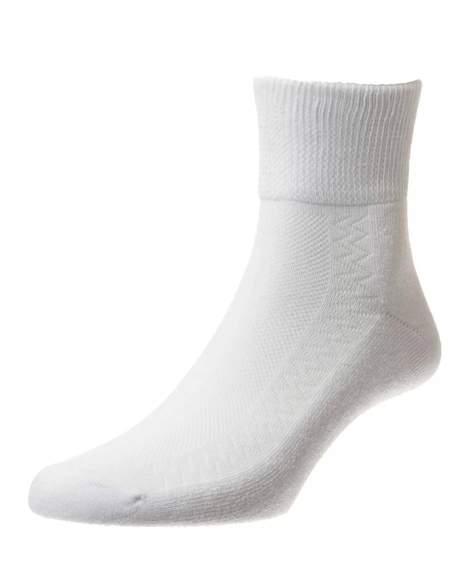 Men HJ Hall Diabetic Low-Rise Socks - White