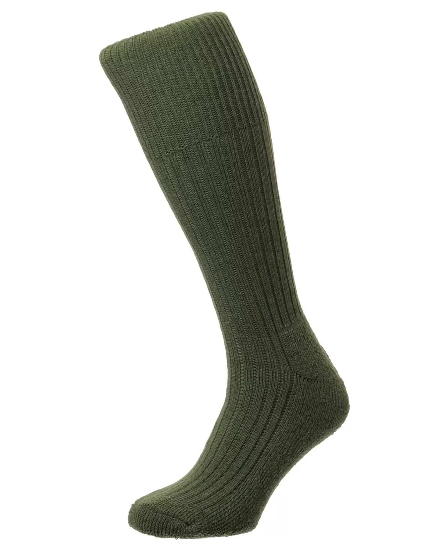 Men HJ Hall Mens Commando Wool Socks - Olive