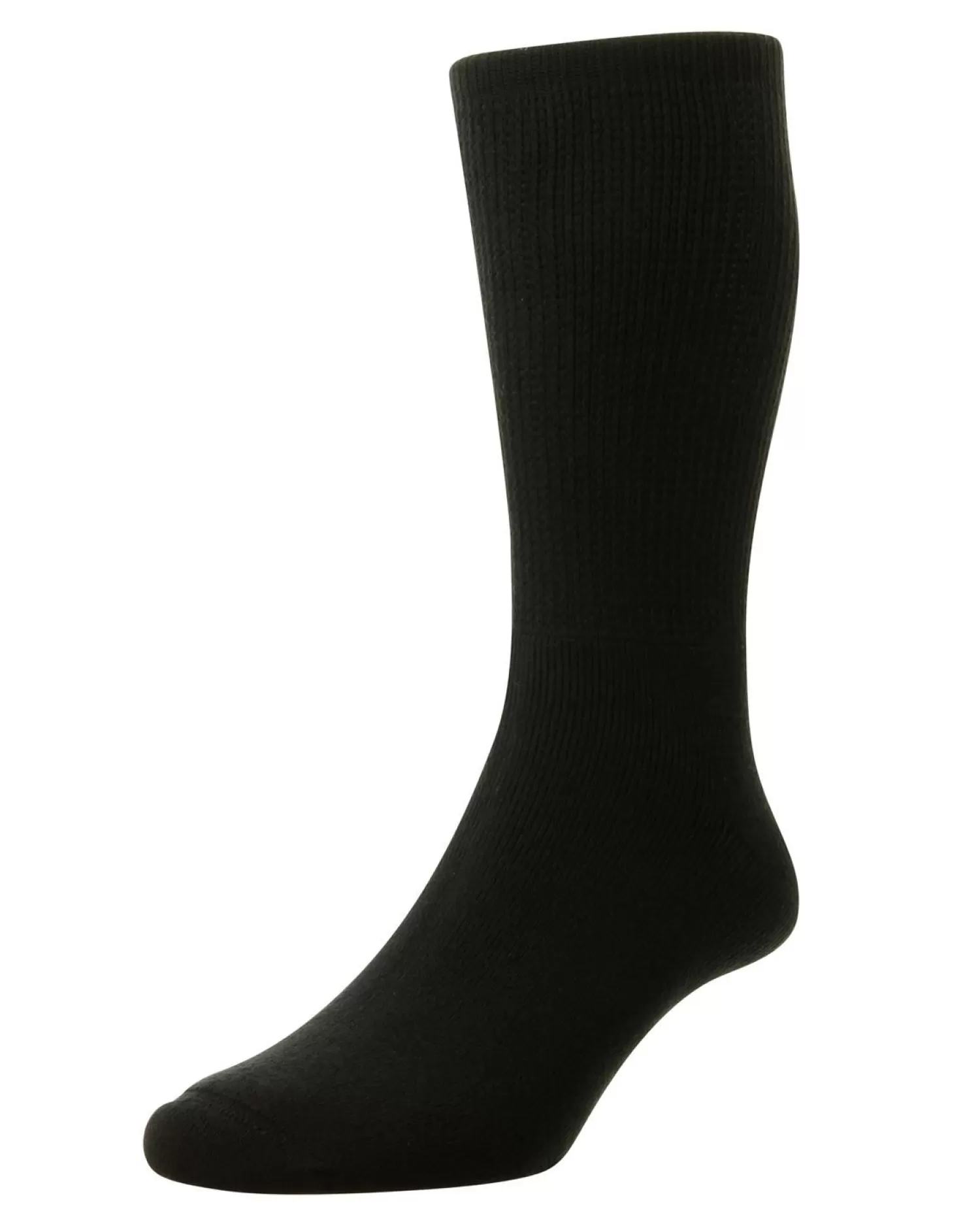 Men HJ Hall Mens Cotton Diabetic Socks - Black