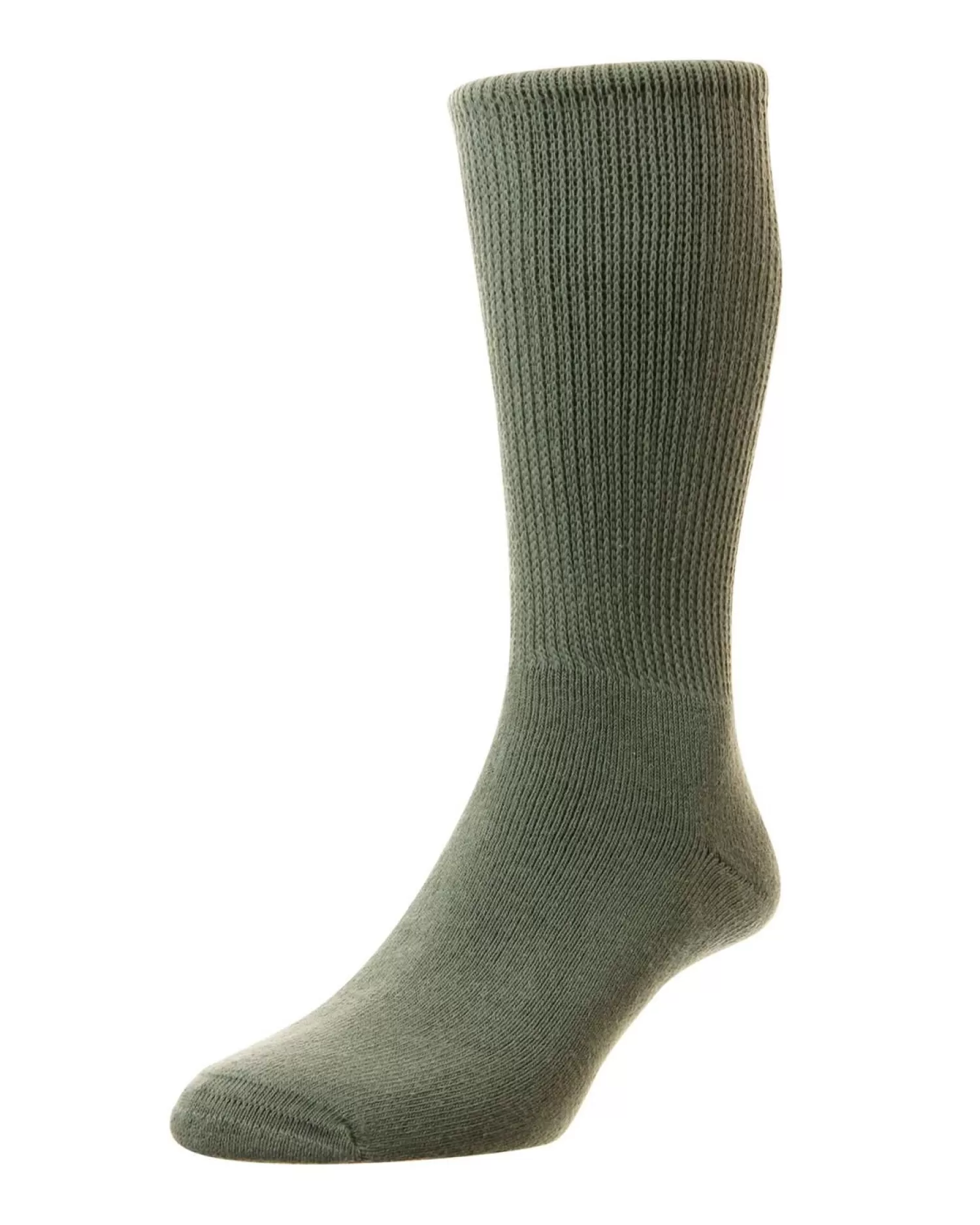 Men HJ Hall Mens Cotton Diabetic Socks - Olive