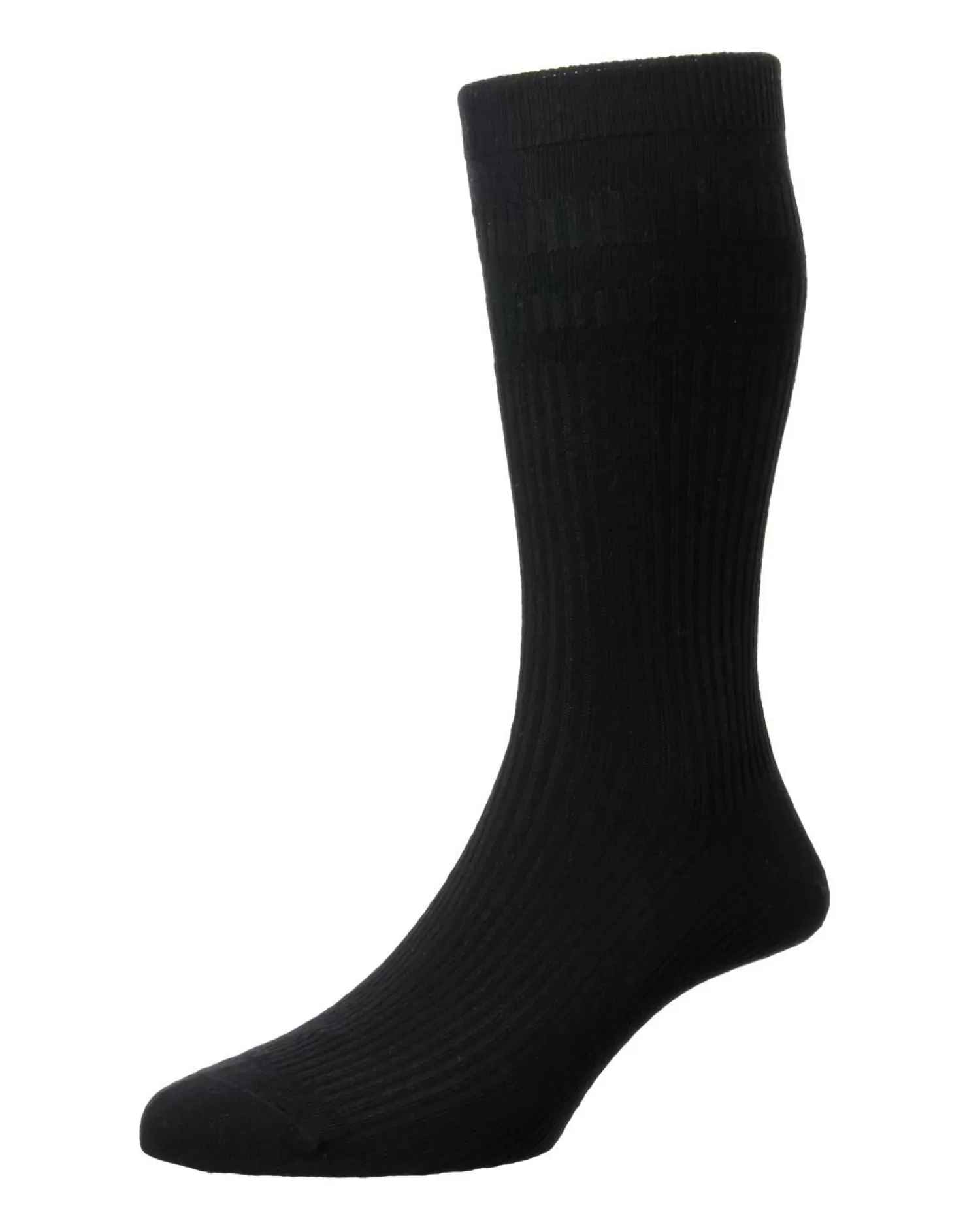 Men HJ Hall Mens Cotton Softop Socks - Black