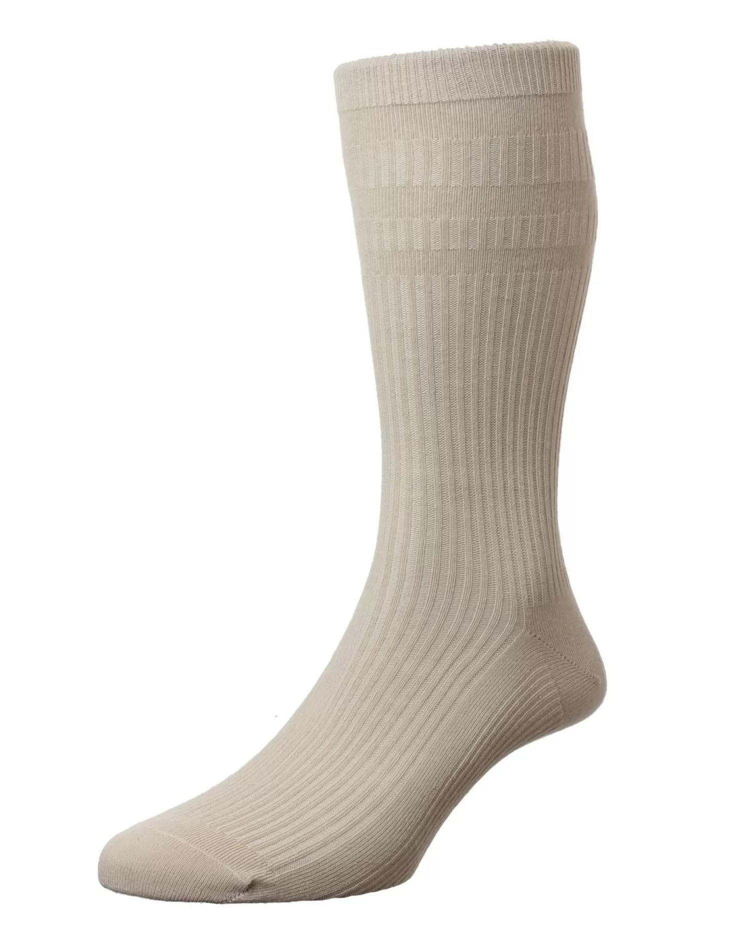 Men HJ Hall Mens Cotton Softop Socks - Oatmeal