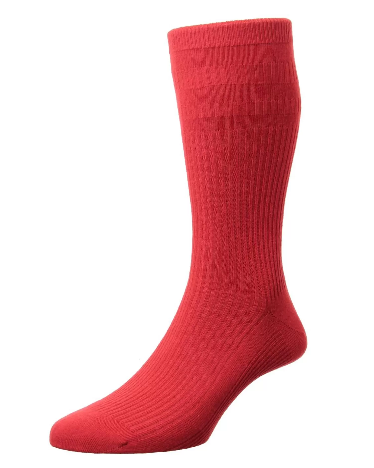 Men HJ Hall Mens Cotton Softop Socks - Red