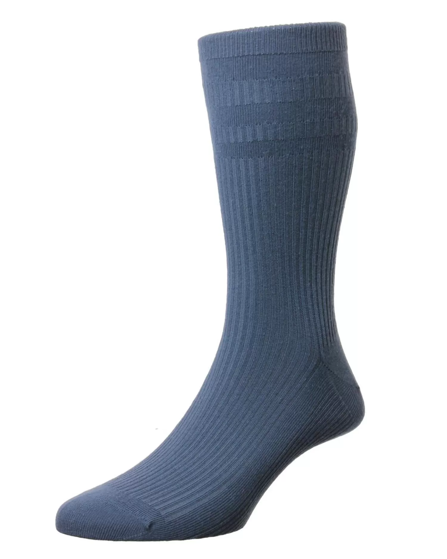 Men HJ Hall Mens Cotton Softop Socks - Slate Blue