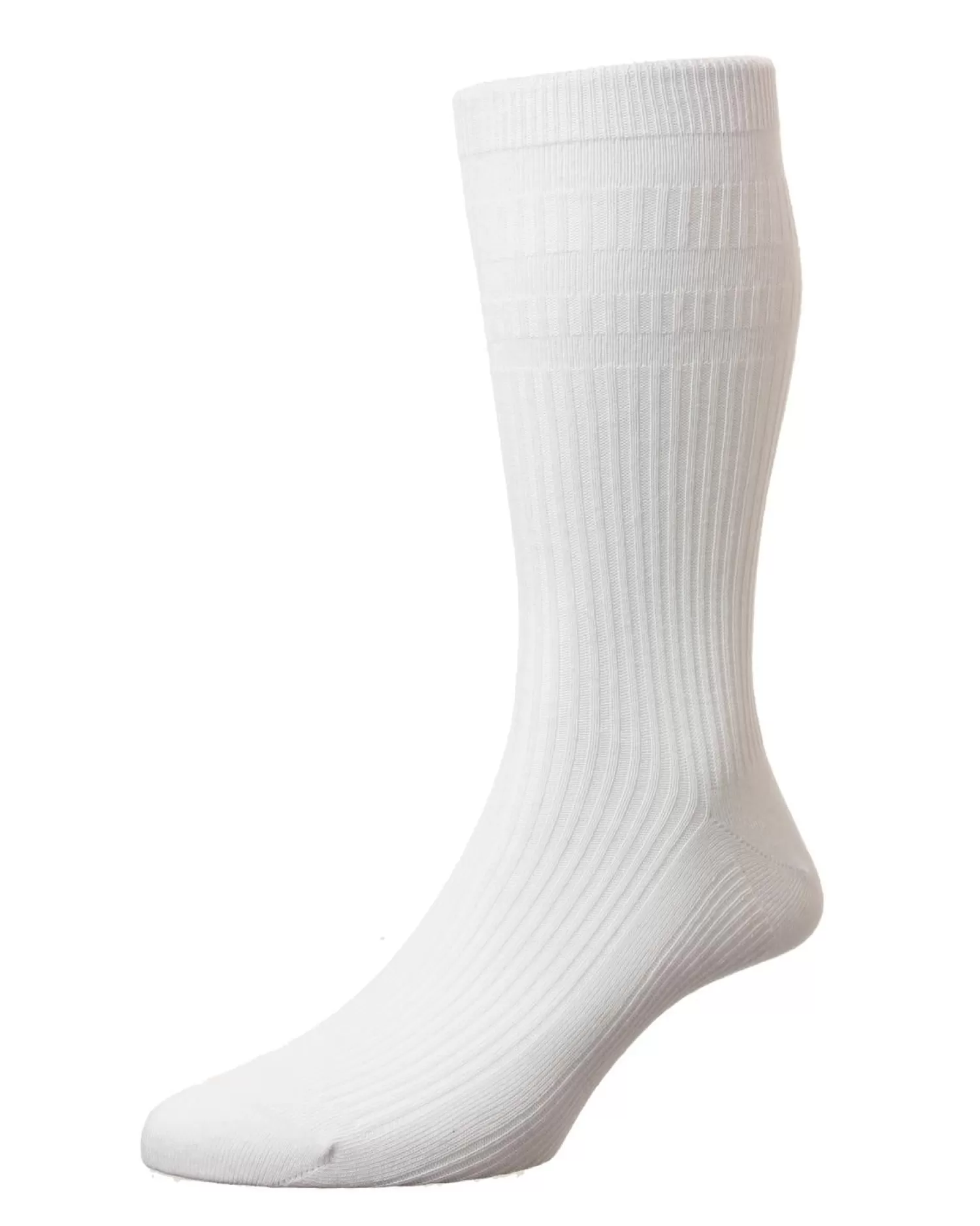 Men HJ Hall Mens Cotton Softop Socks - White