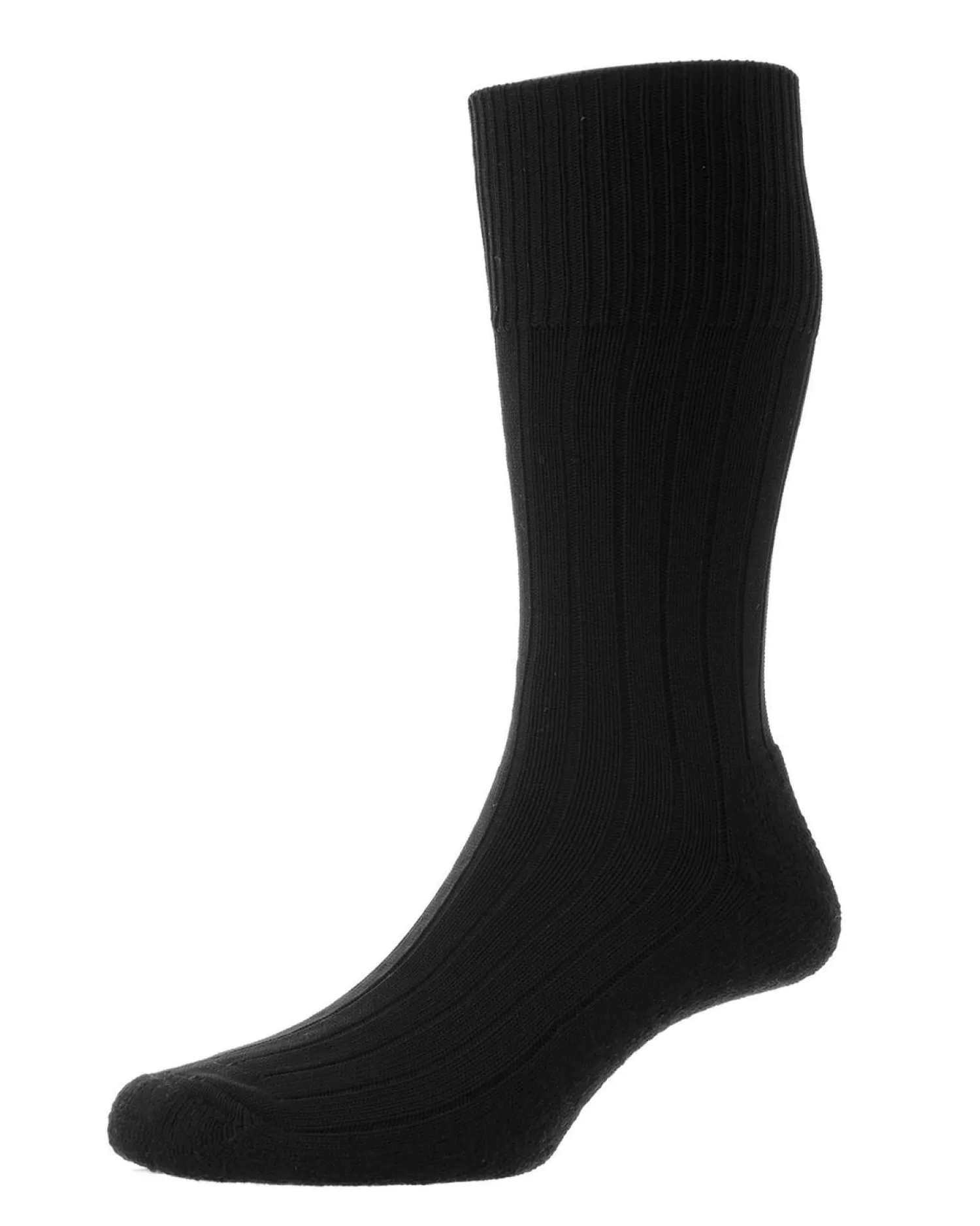 Men HJ Hall Mens Indestructible Cushion Sole Boot Socks - Black