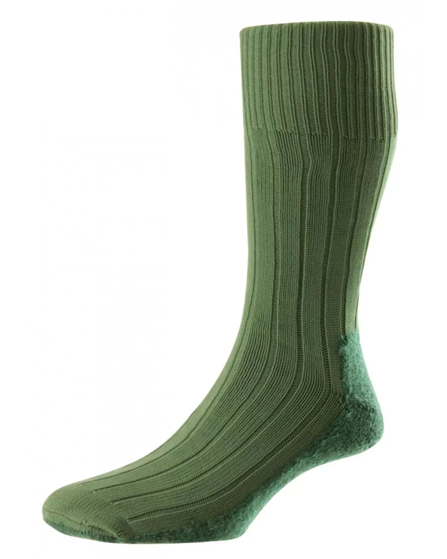 Men HJ Hall Mens Indestructible Cushion Sole Boot Socks - Olive