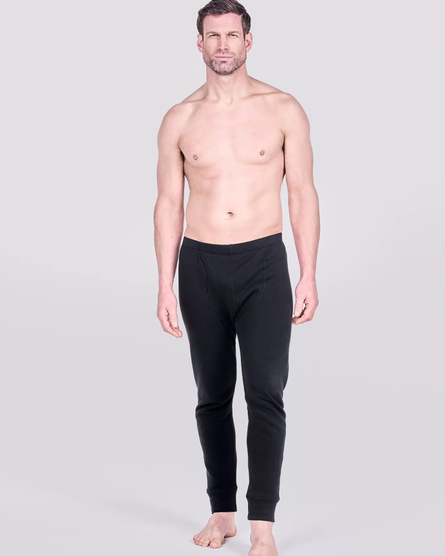 Men HJ Hall Mens Thermal Long Johns - Black