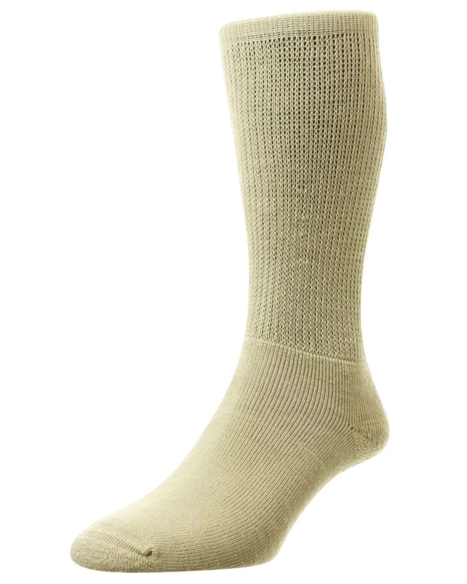 Men HJ Hall Mens Wool Diabetic Socks - Beige