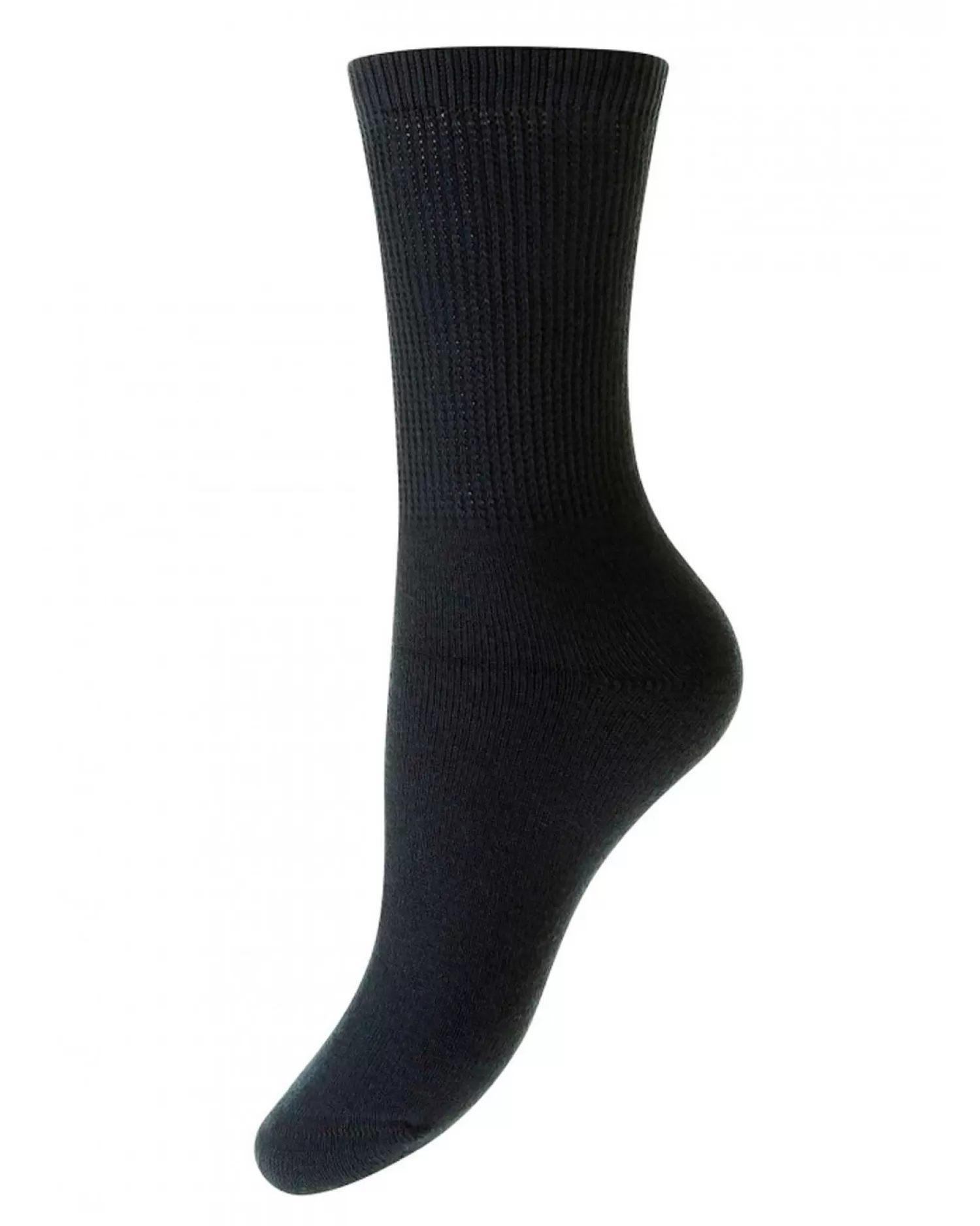 HJ Hall Socks | Womens Cotton Diabetic Socks - Black