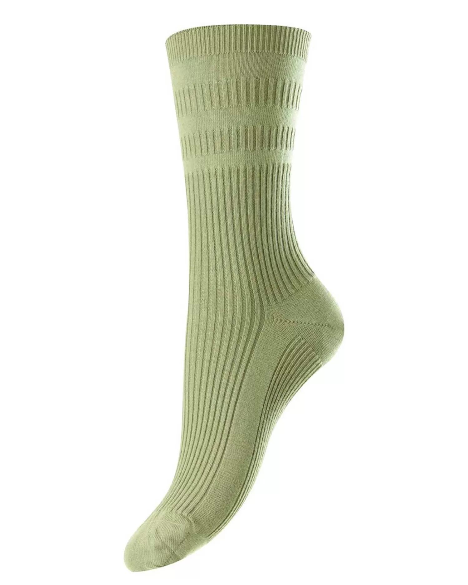 HJ Hall Socks | Womens Cotton Softop Socks - Sage