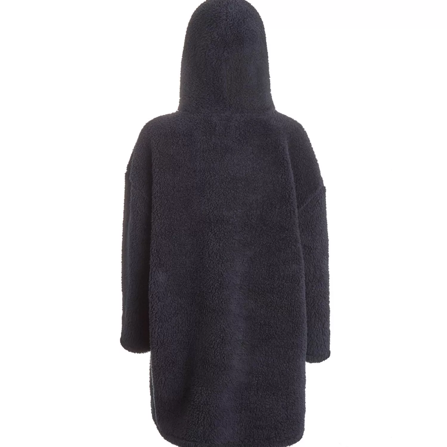 Men Huggable Borg Fleece Oversized Blanket Hoodie - Navy