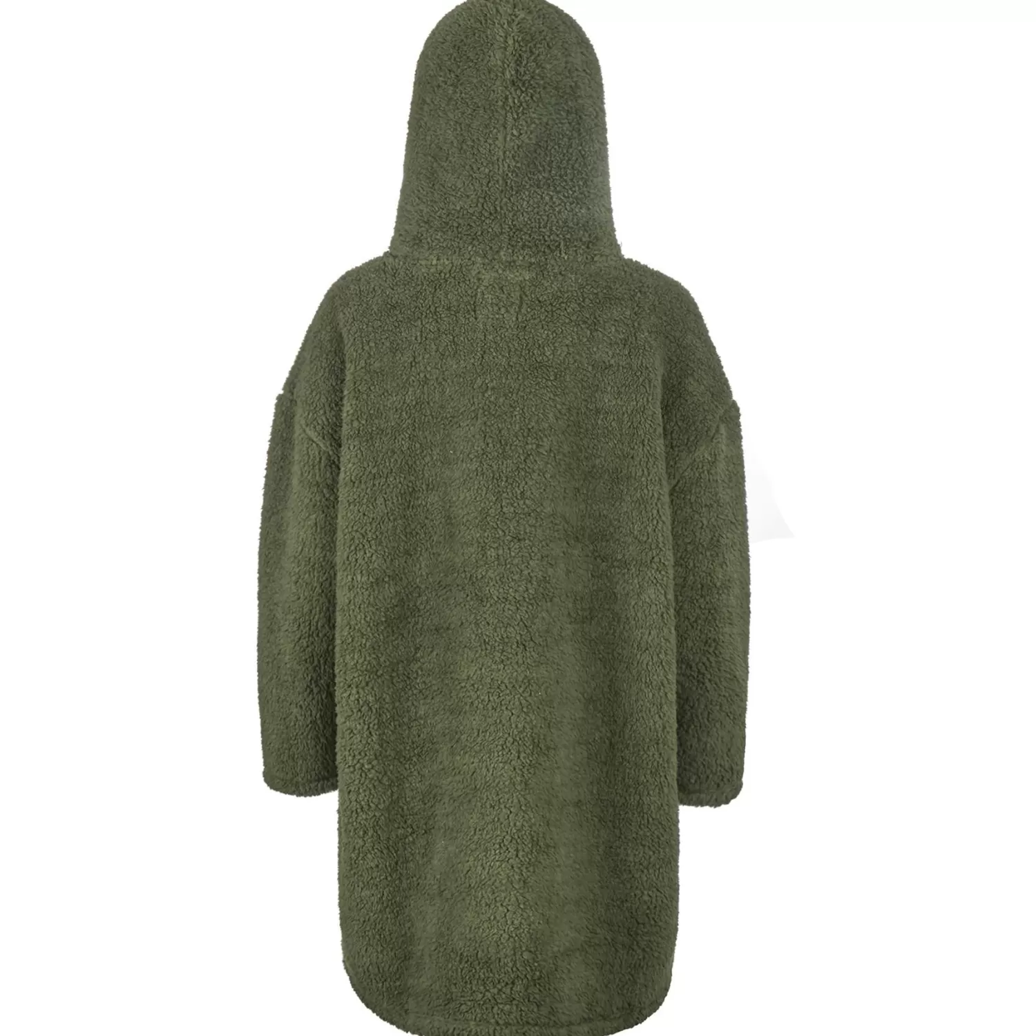 Men Huggable Borg Fleece Oversized Blanket Hoodie - Olive