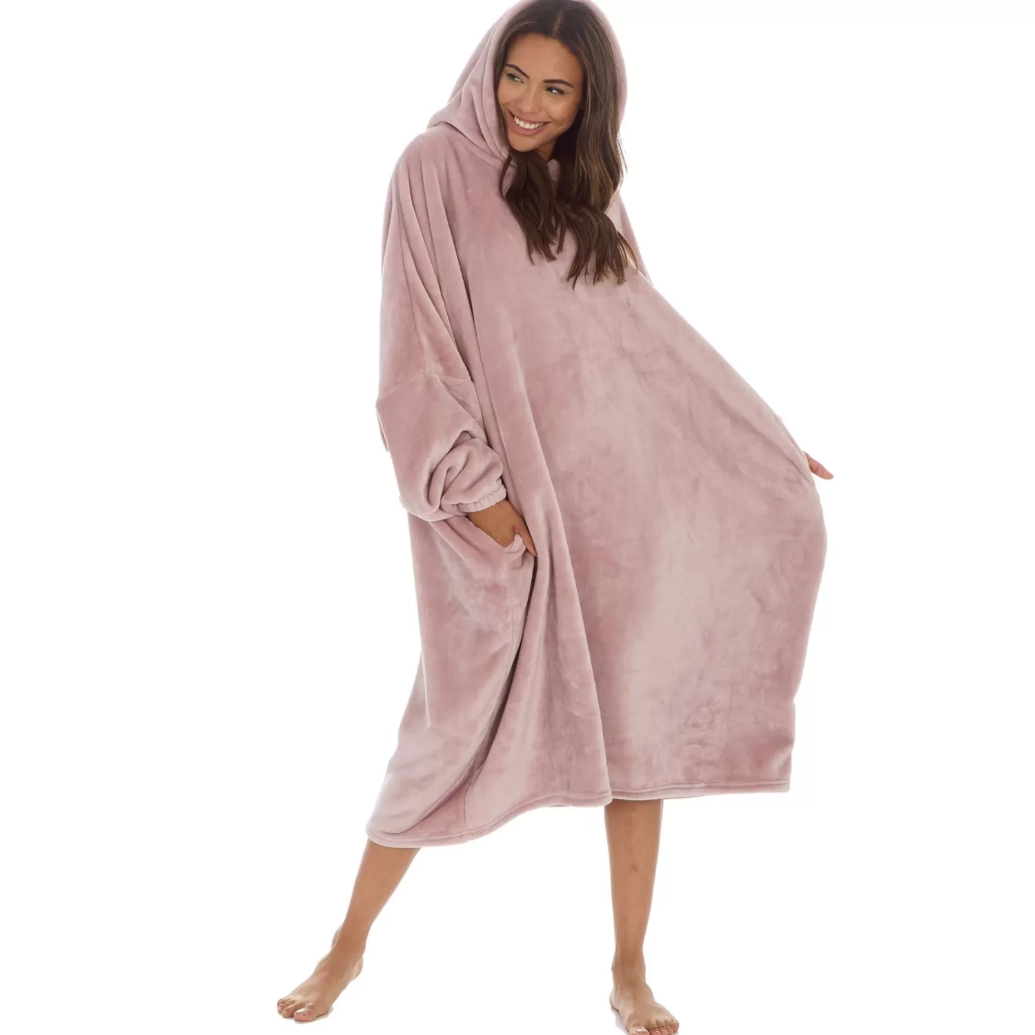 Huggable Loungewear | Oversized Long Poncho - Champagne