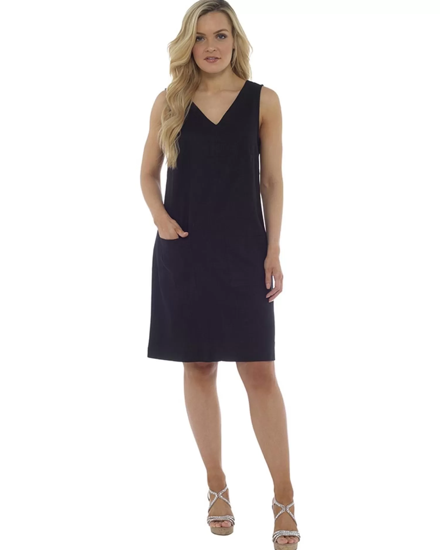 Indigo Roc Dresses | Linen Shift Dress - Black