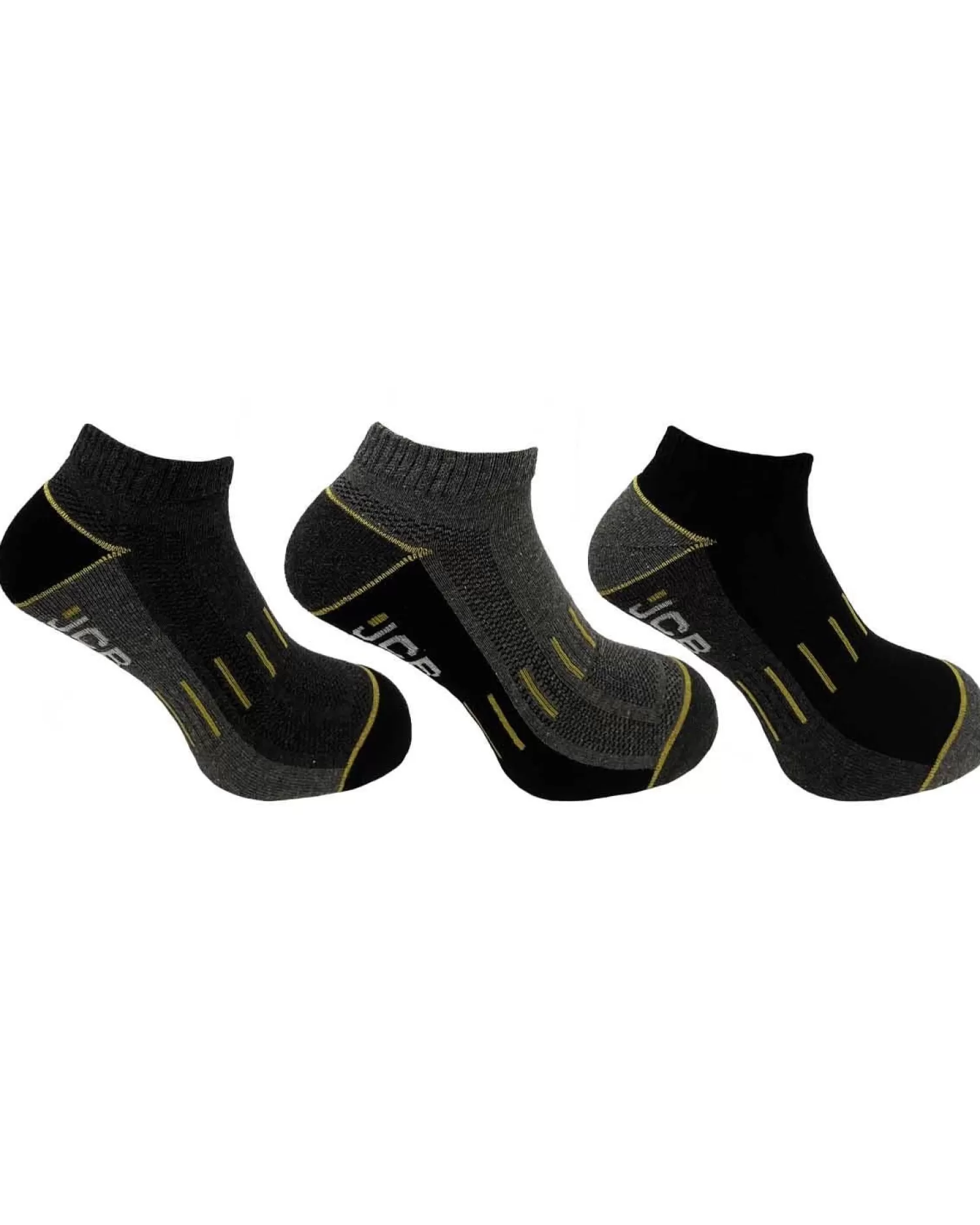 Men JCB Mens 3 Pack Cotton Rich Trainer Socks