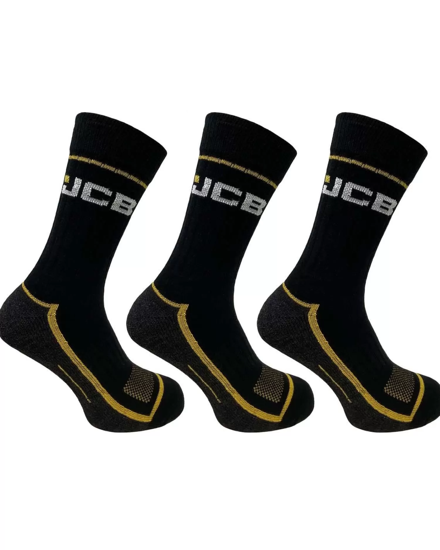 Men JCB Mens 3 Pack Cotton Rich Work Socks