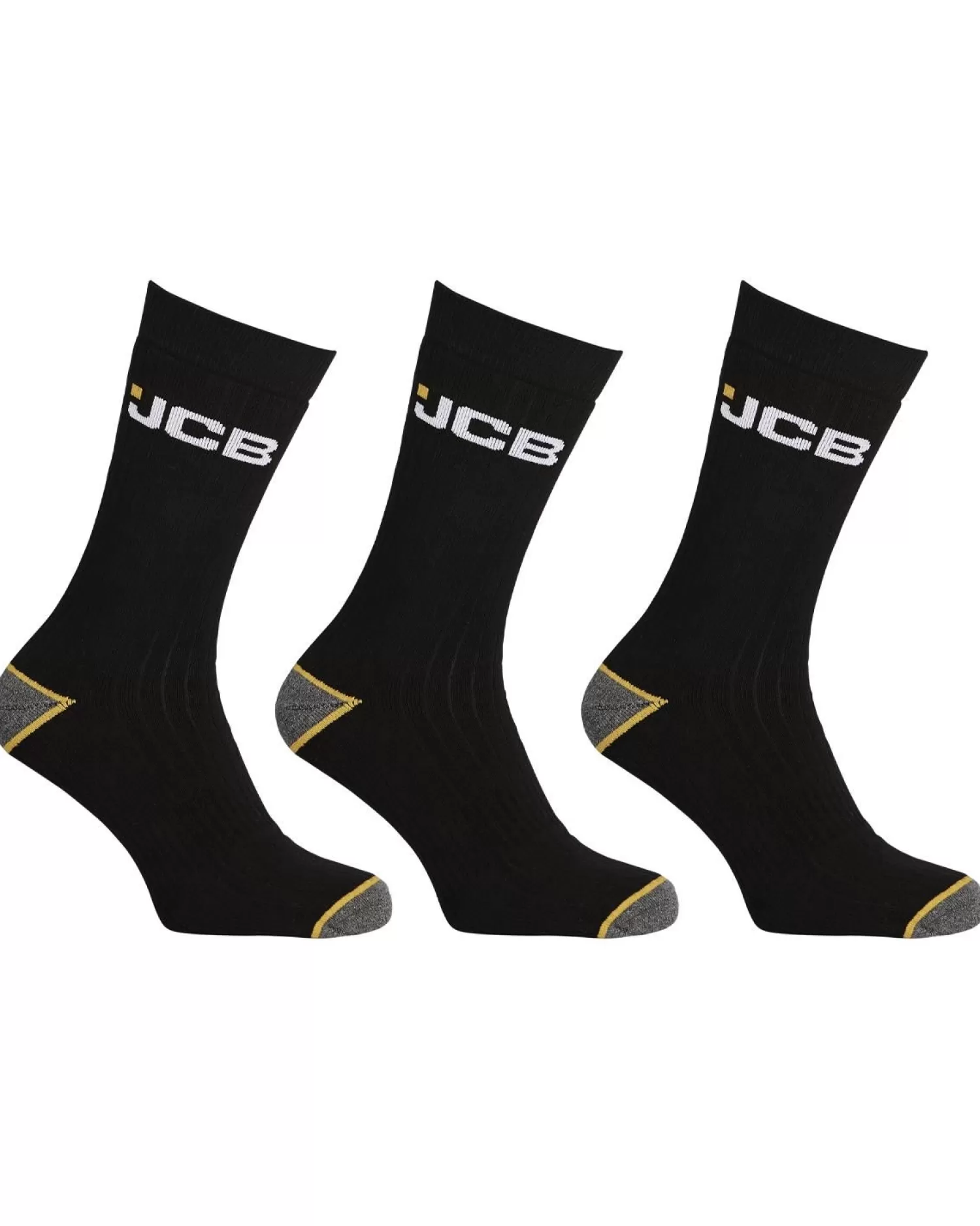 Men JCB Mens 3 Pack Outdoor Activity Socks - Black