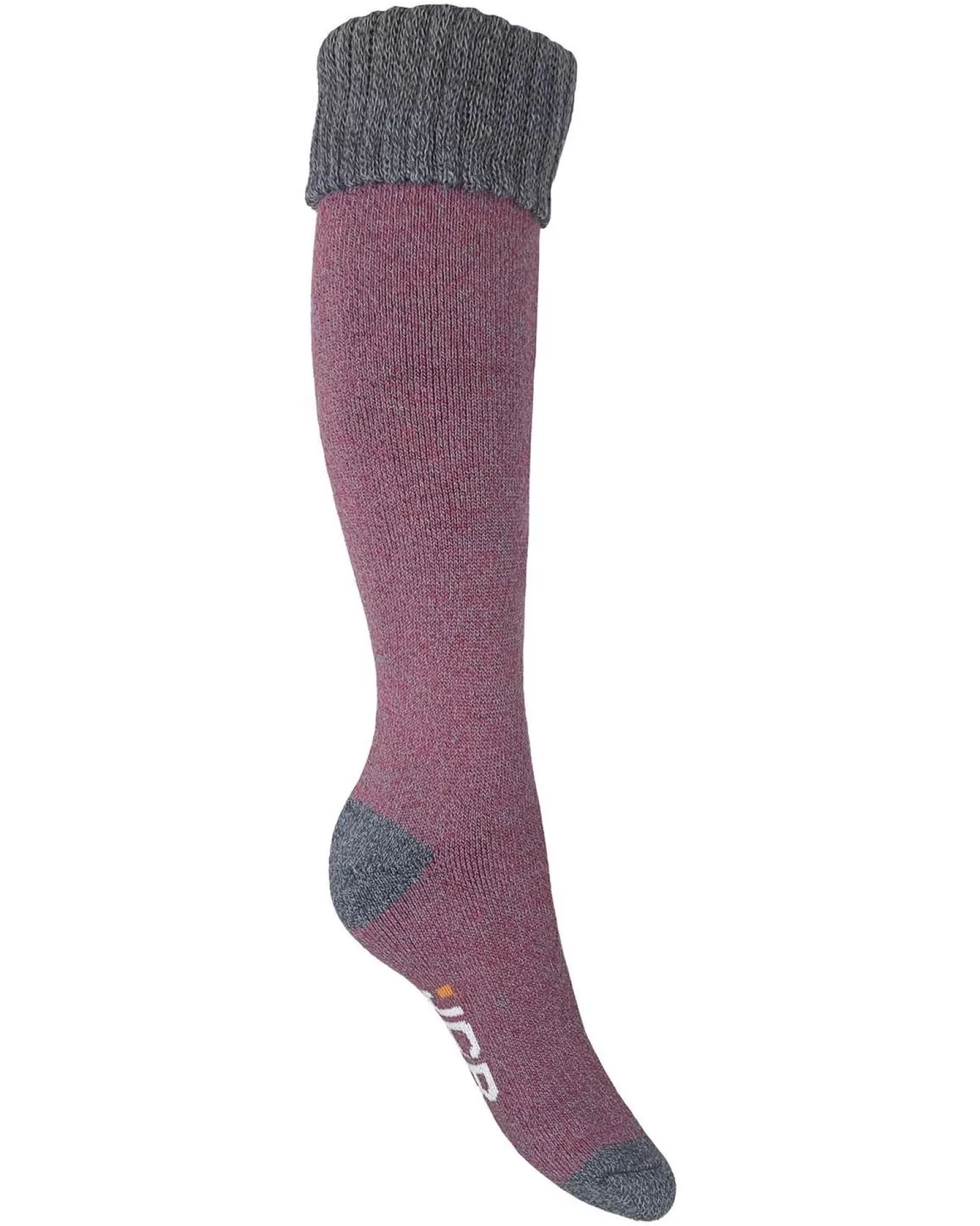 JCB Socks | Womens Welly Boot Socks - Purple/Grey