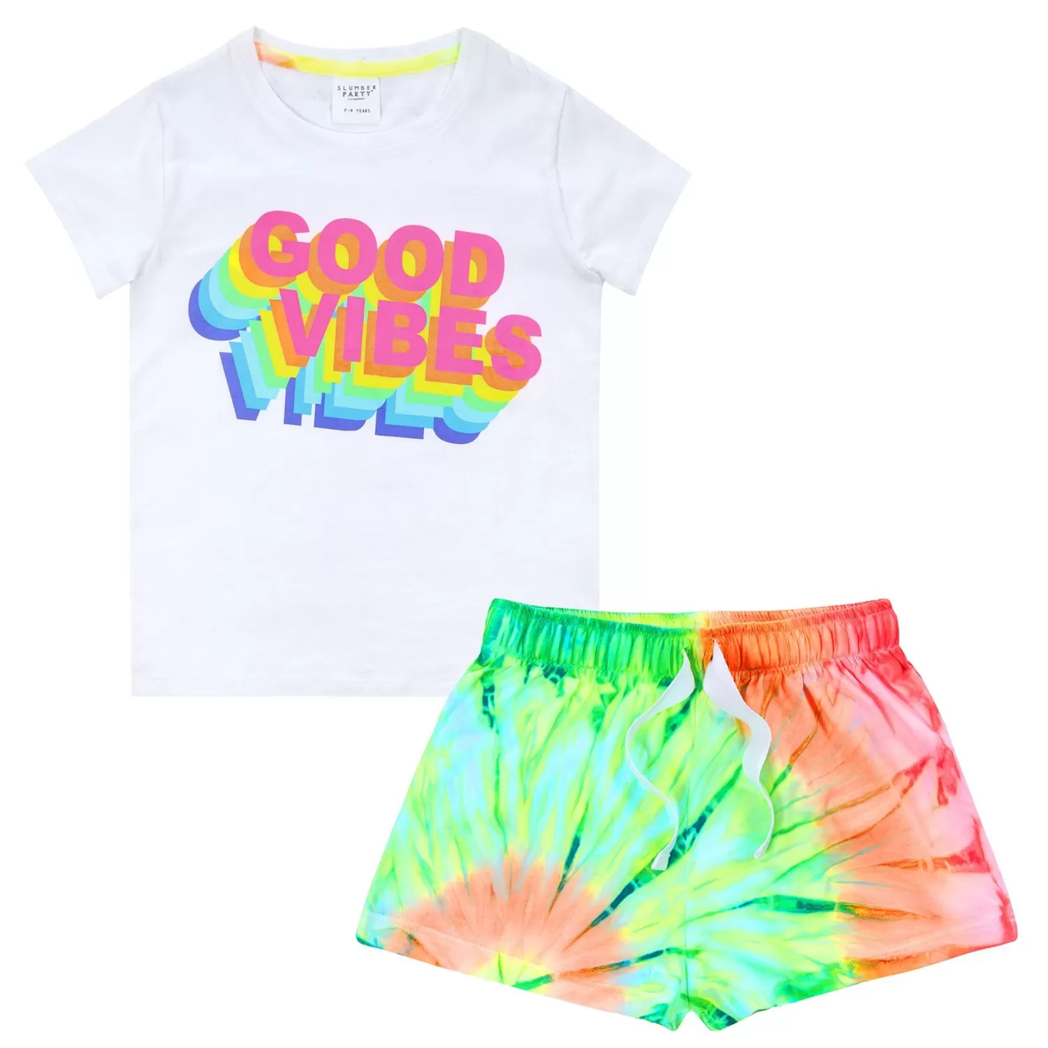 Kids * Kids Bright Good Vibes Tie Dye Pyjamas