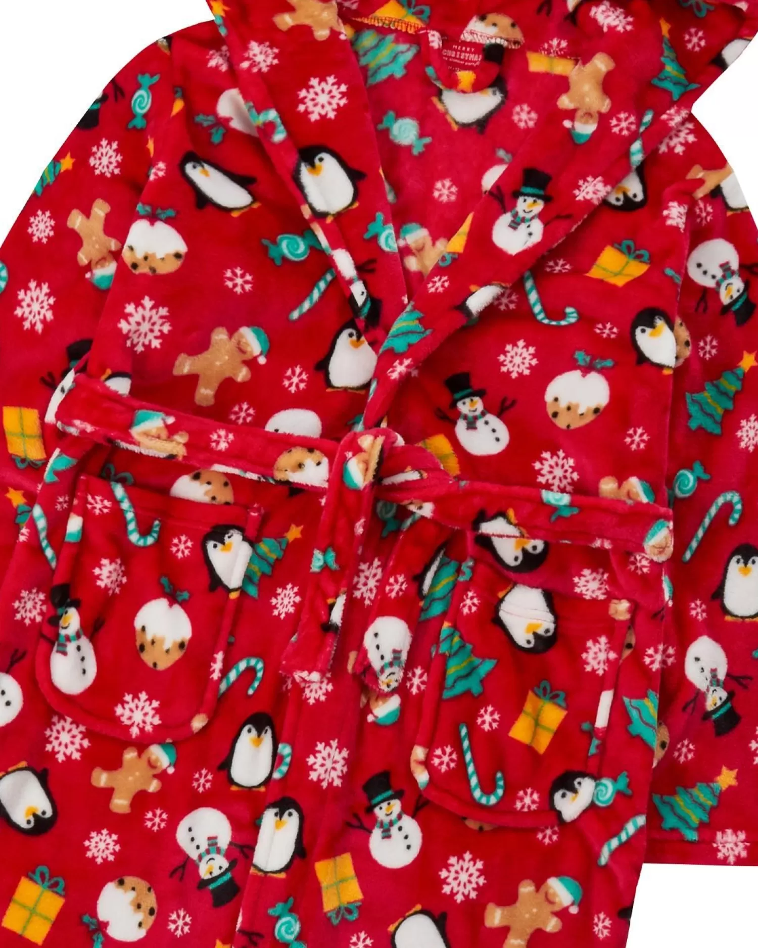 Kids * Kids Christmas Hooded Dressing Gown - Red