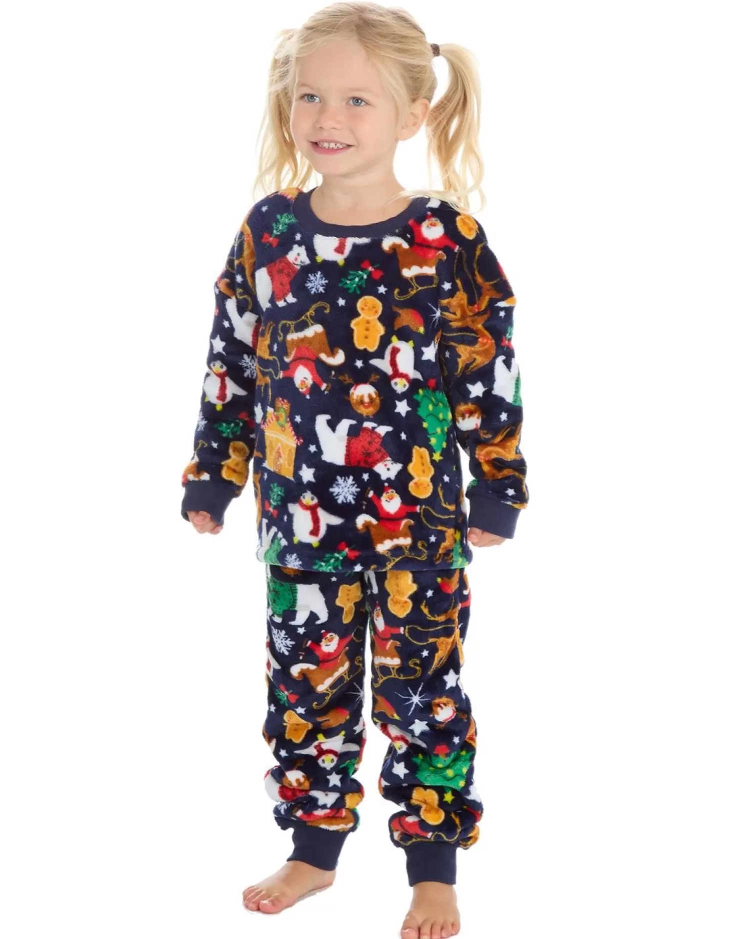 Kids * Kids Festive Christmas Fleece Pyjamas