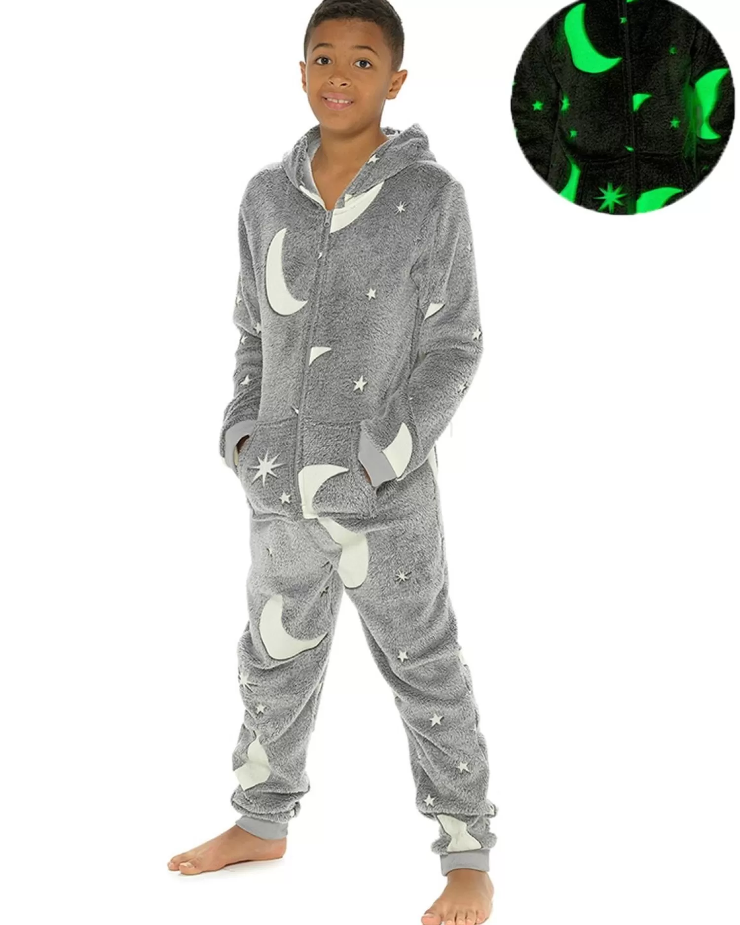 Kids Follow That Dream Kids Glow In The Dark Star & Moon Onesie