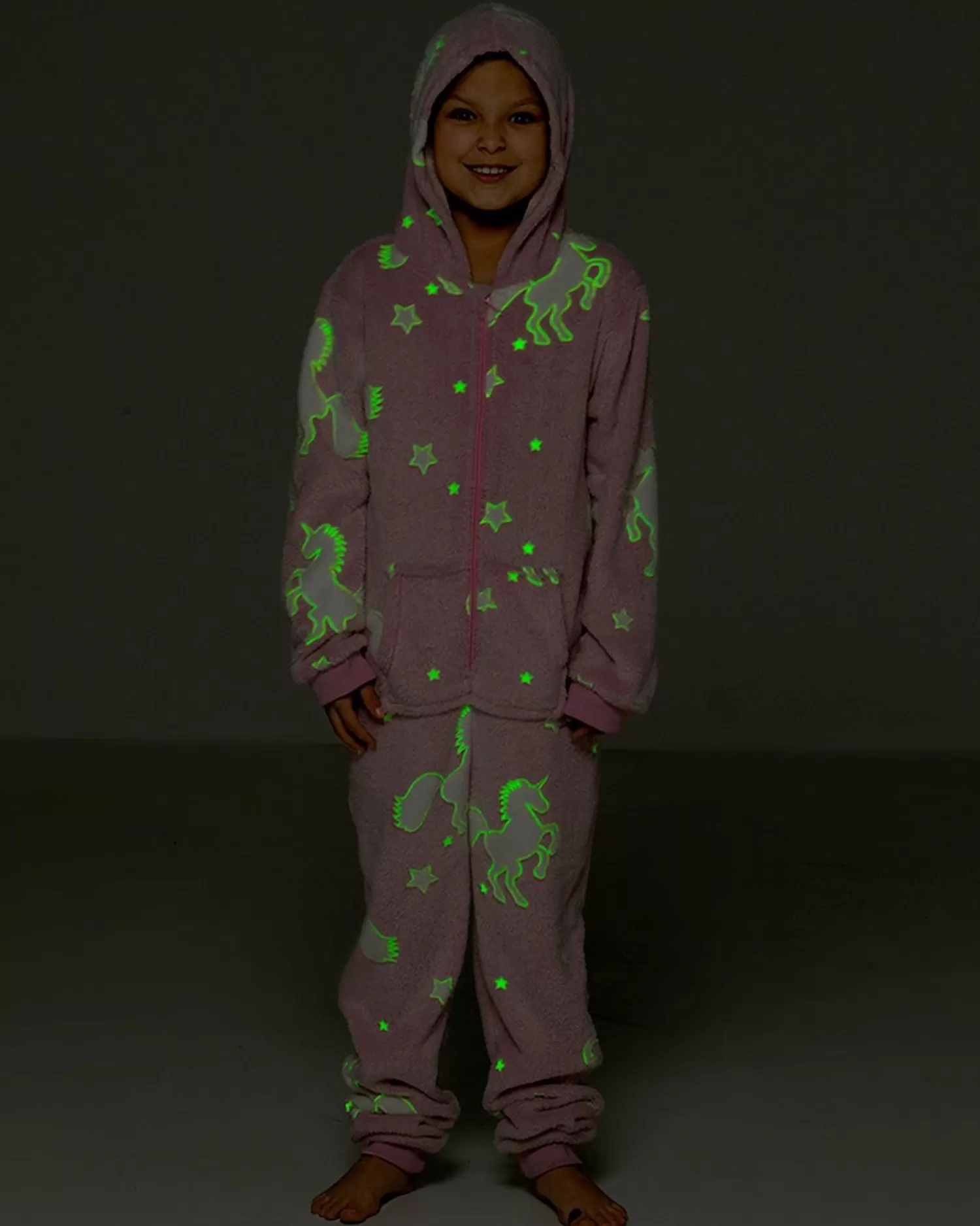 Kids Follow That Dream Kids Glow In The Dark Unicorn Onesie