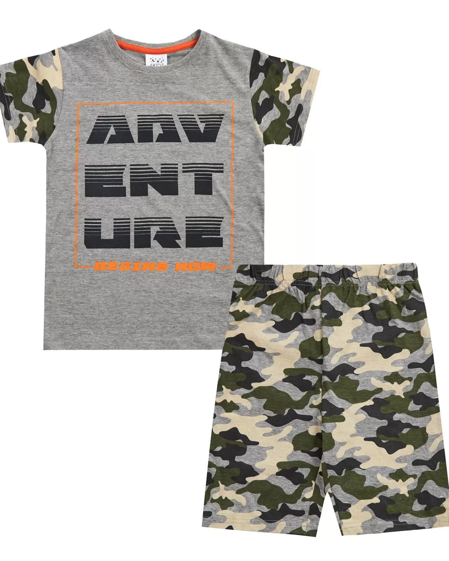 Kids * Kids Jersey Camo Adventures Short Pyjamas