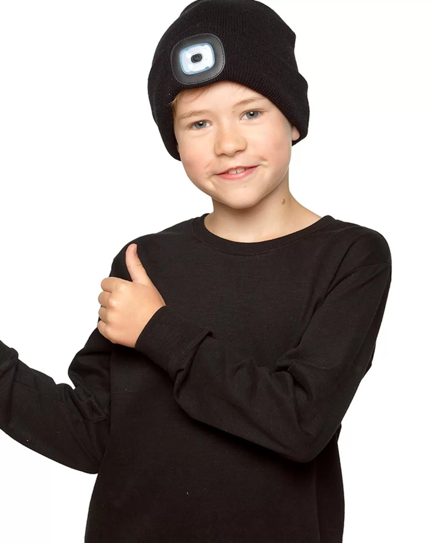 Kids Storm Ridge Kids Led Light Beanie Hat - Black