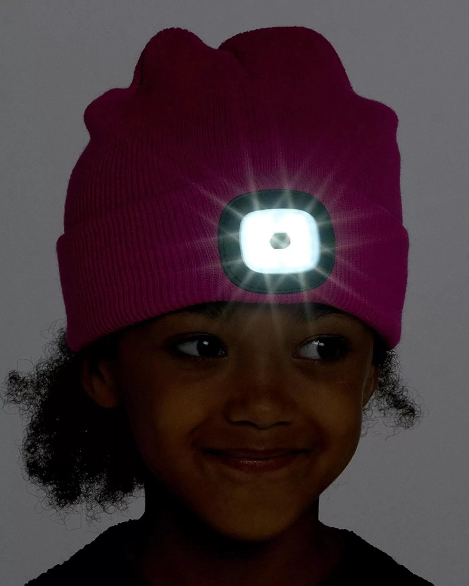 Kids Storm Ridge Kids Led Light Beanie Hat - Hot Pink