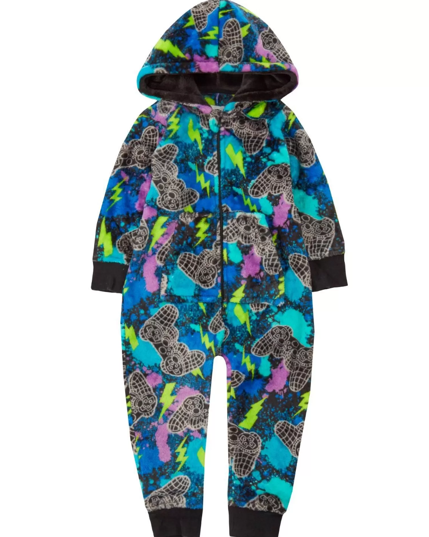 Kids * Kids Multicoloured Gaming Hooded Onesie